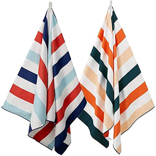 Exclusivo Mezcla Microfiber Quick Dry Beach Towel Set of 4, Oversized Sand Free Beach Towel for Travel/Camping/Sports (4 Pack , 35"X70") - Super Absorbent, Compact and Lightweight…