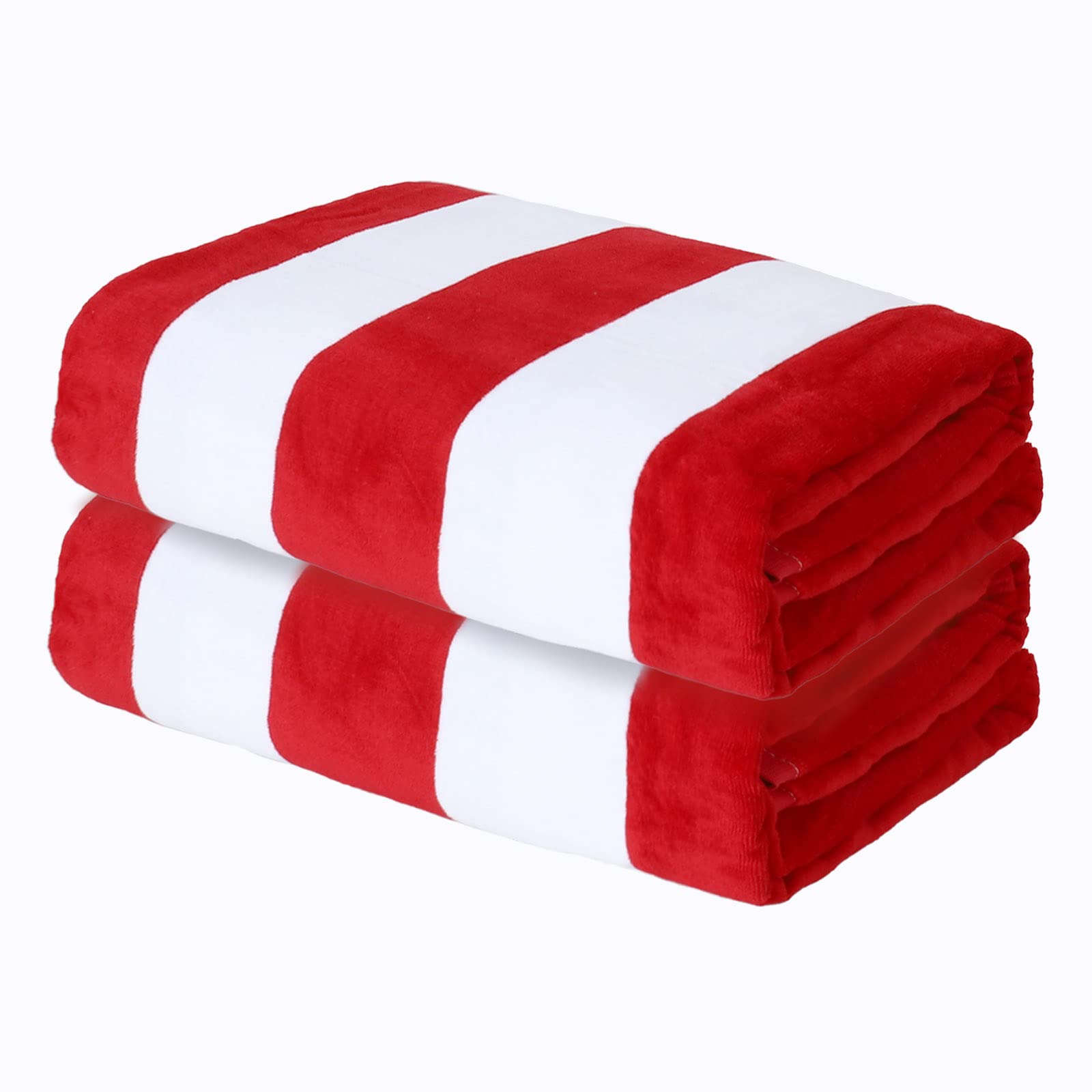Exclusivo Mezcla 2 Pack Cotton Large 30x60 Inches Cabana Stripe Beach ...