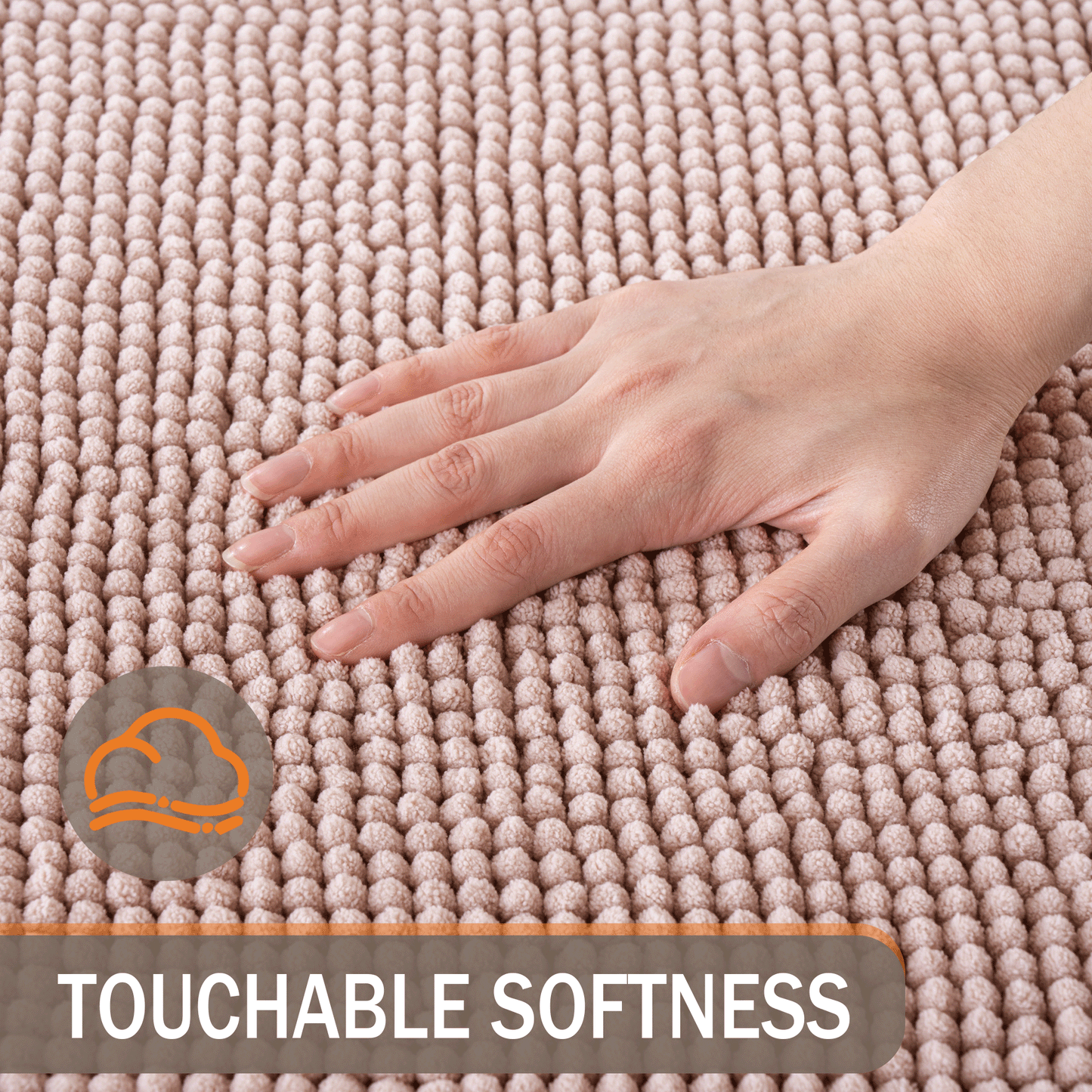 Exclusivo Mezcla Bathroom Rugs Mat 24x36, Extra Soft Absorbent Chenille Bath Rugs Mat, Quick Dry, Machine Washable Bath Mats for Bathroom Floor, Shower, Home Decor, Pink