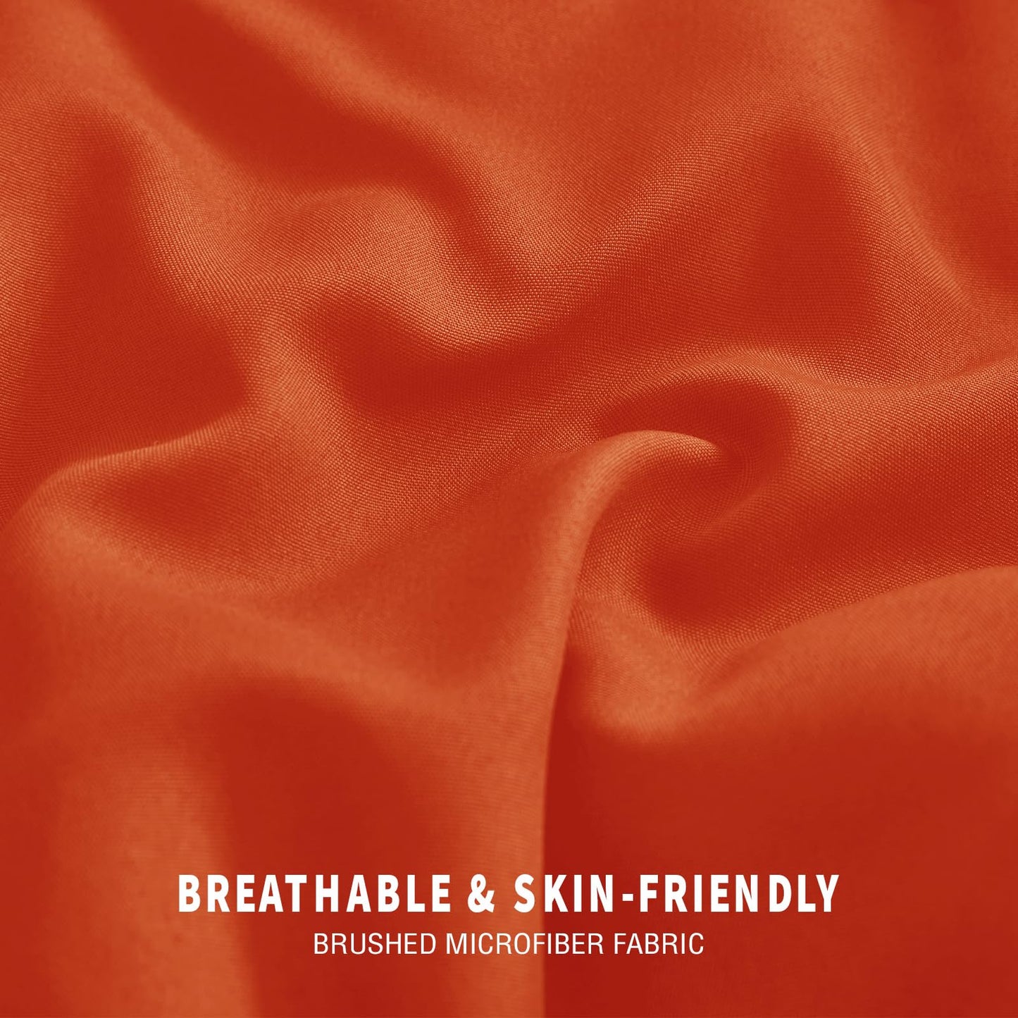 Exclusivo Mezcla Lightweight Reversible 3-Piece Comforter Set All Seasons, Down Alternative Comforter with 2 Pillow Shams, California King Size, Burnt Orange/Brich Beige