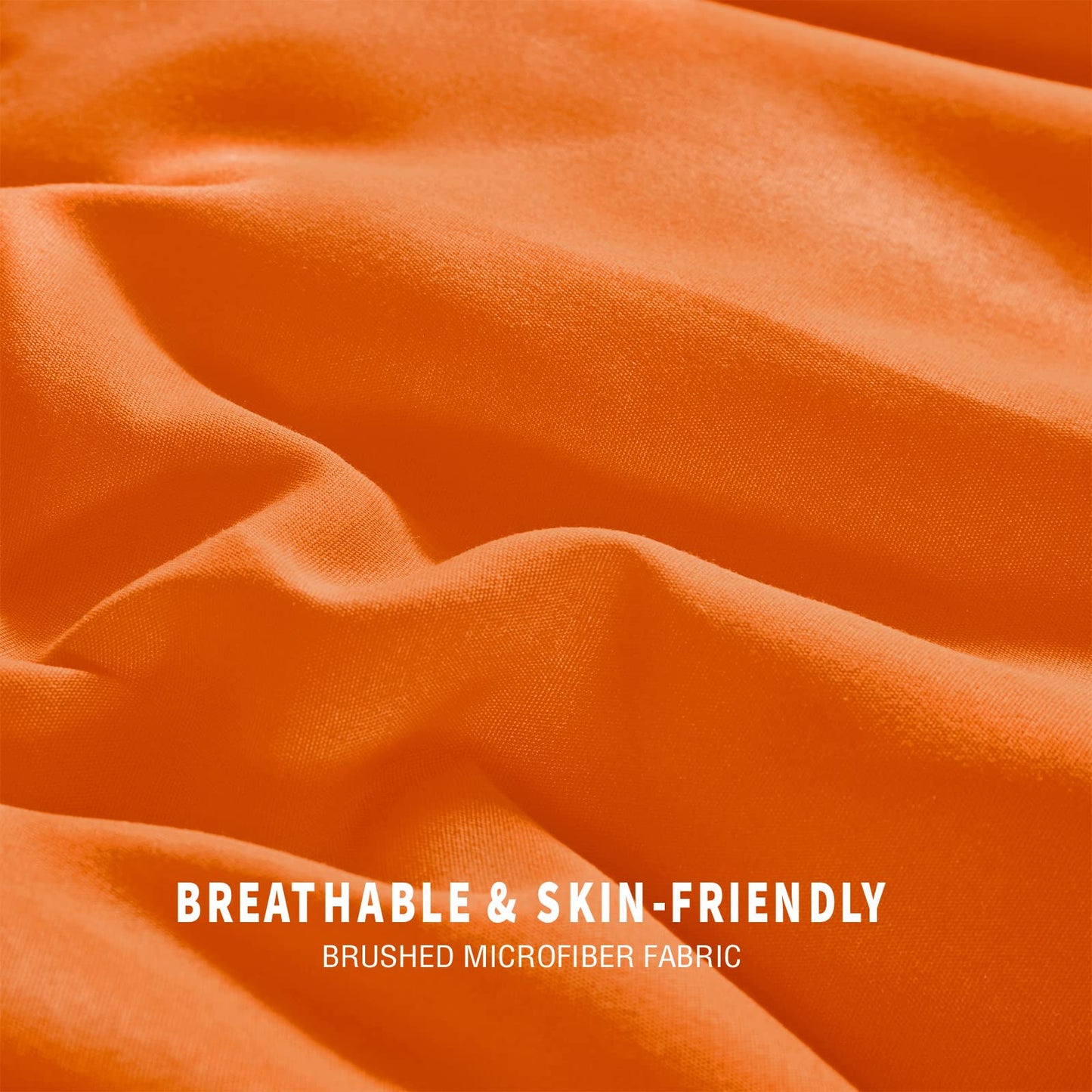 Exclusivo Mezcla Lightweight Reversible 3-Piece Comforter Set All Seasons, Down Alternative Comforter with 2 Pillow Shams, Oversized King Size, Orange/ Yellow
