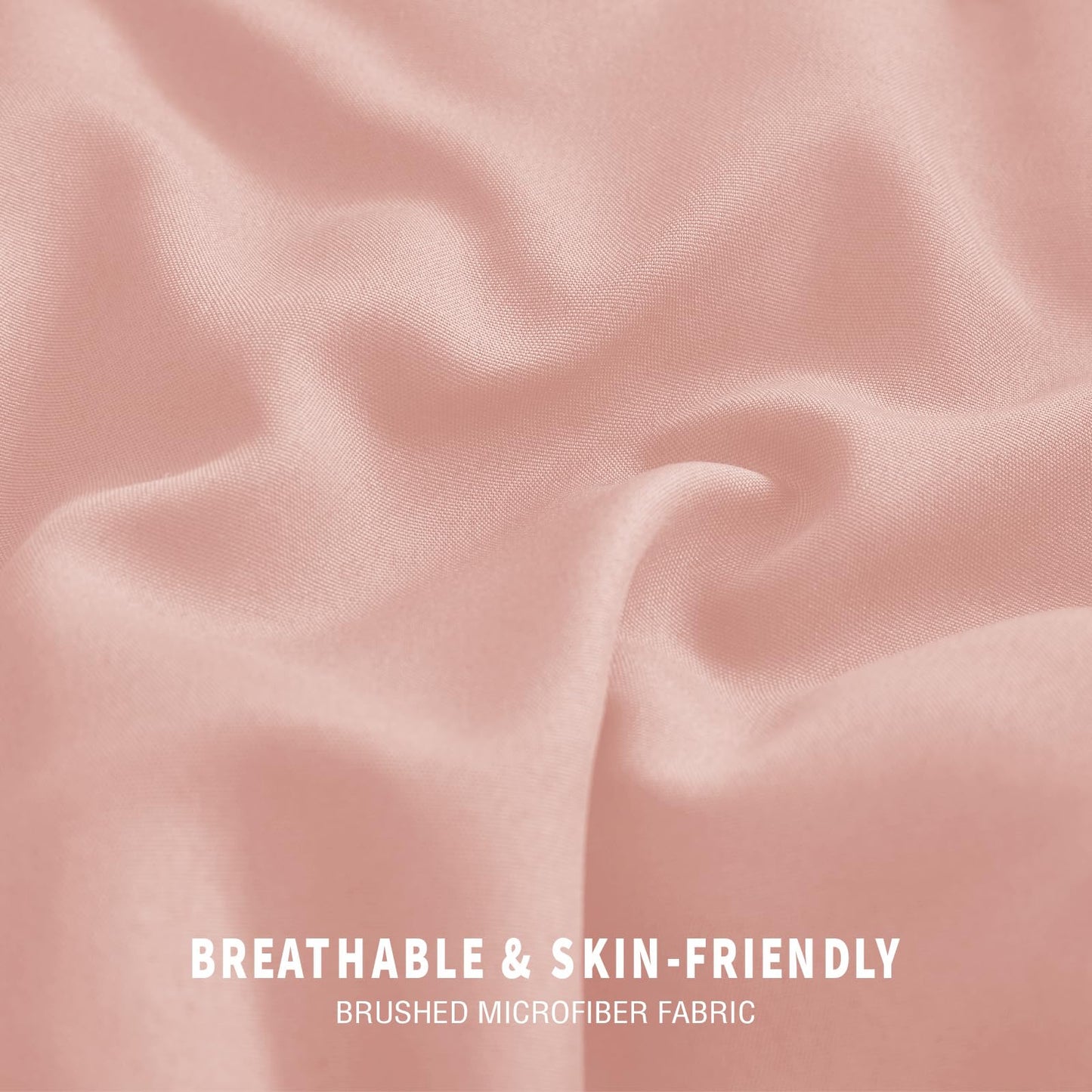 Exclusivo Mezcla Lightweight Reversible 3-Piece Comforter Set All Seasons, Down Alternative Comforter with 2 Pillow Shams, California King Size, Blush Pink/Light Grey