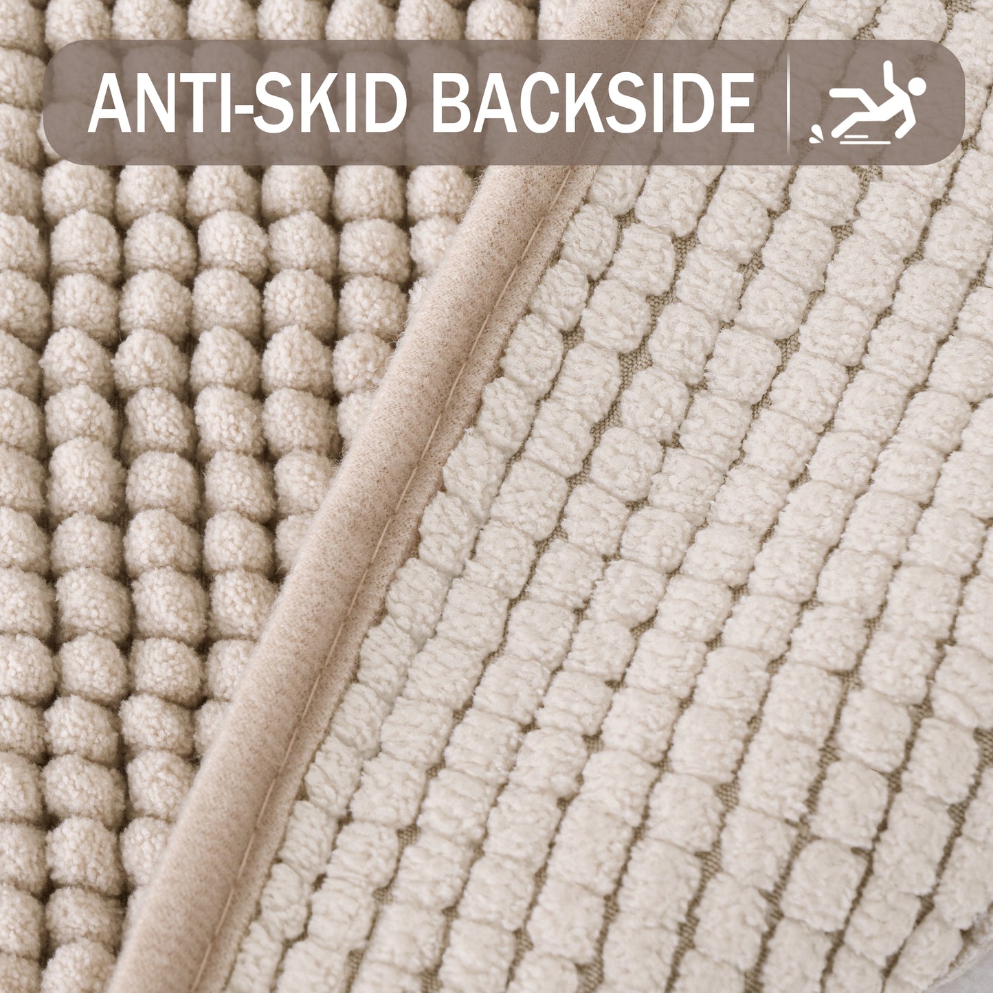 Exclusivo Mezcla Bathroom Rugs Mat 17x24, Extra Soft Absorbent Chenille Bath Rugs Mat, Quick Dry, Machine Washable Bath Mats for Bathroom Floor, Shower, Home Decor, Camel