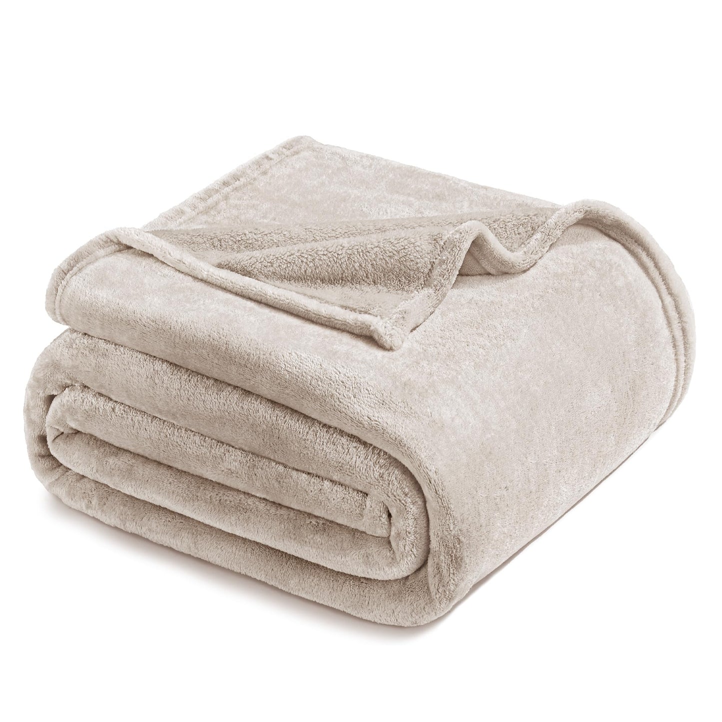 Exclusivo Mezcla Fleece Blanket Cal King Size for Bed, Super Soft and Warm, All Season, Cozy, Plush, Lightweight, 120x120 Inches, Camel