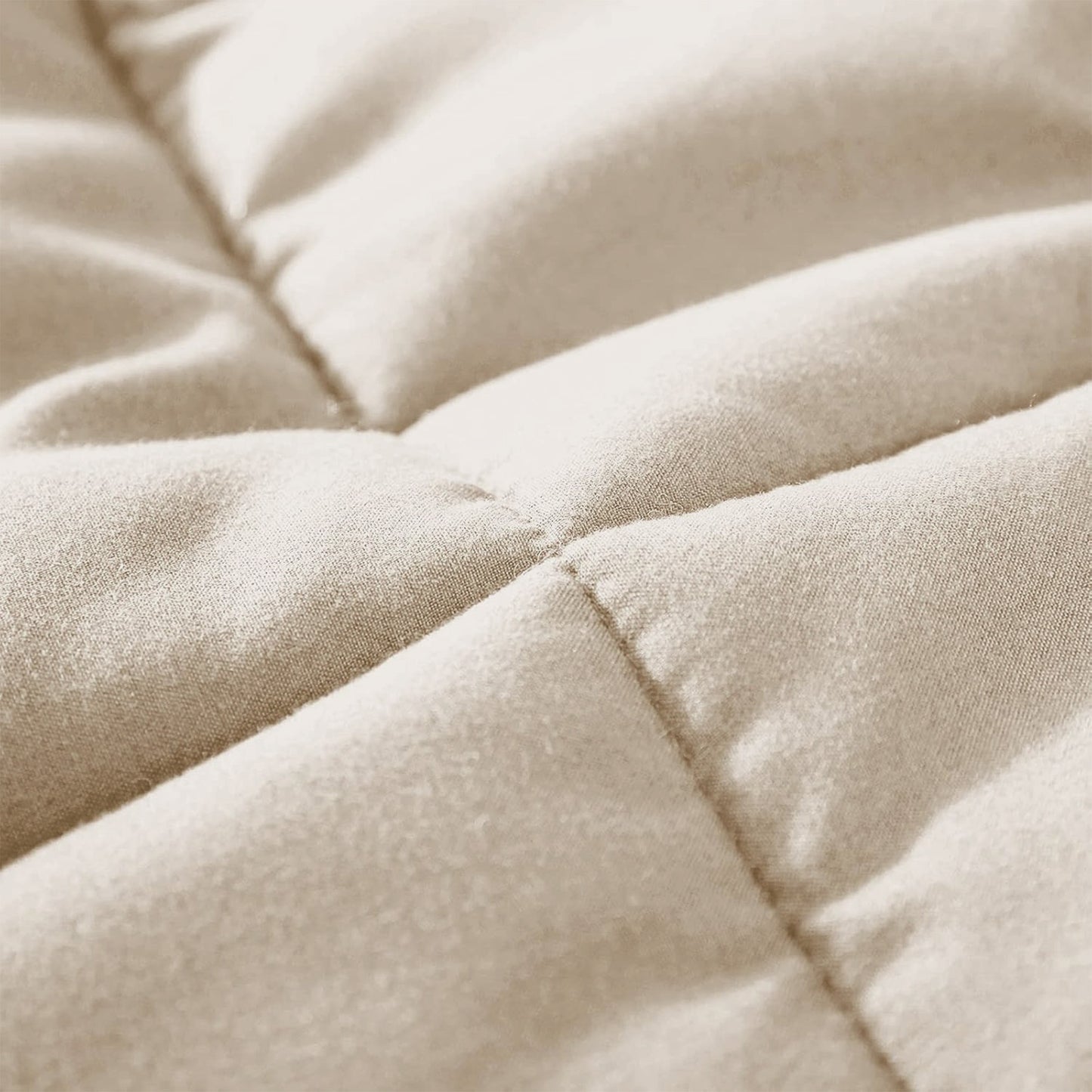 Exclusivo Mezcla Queen Comforter Set Brich Beige, 3-Piece Solid Comforter Duvet Insert with Corner Tabs, Lightweight Bedding Down Alternative Comforter for All Seasons