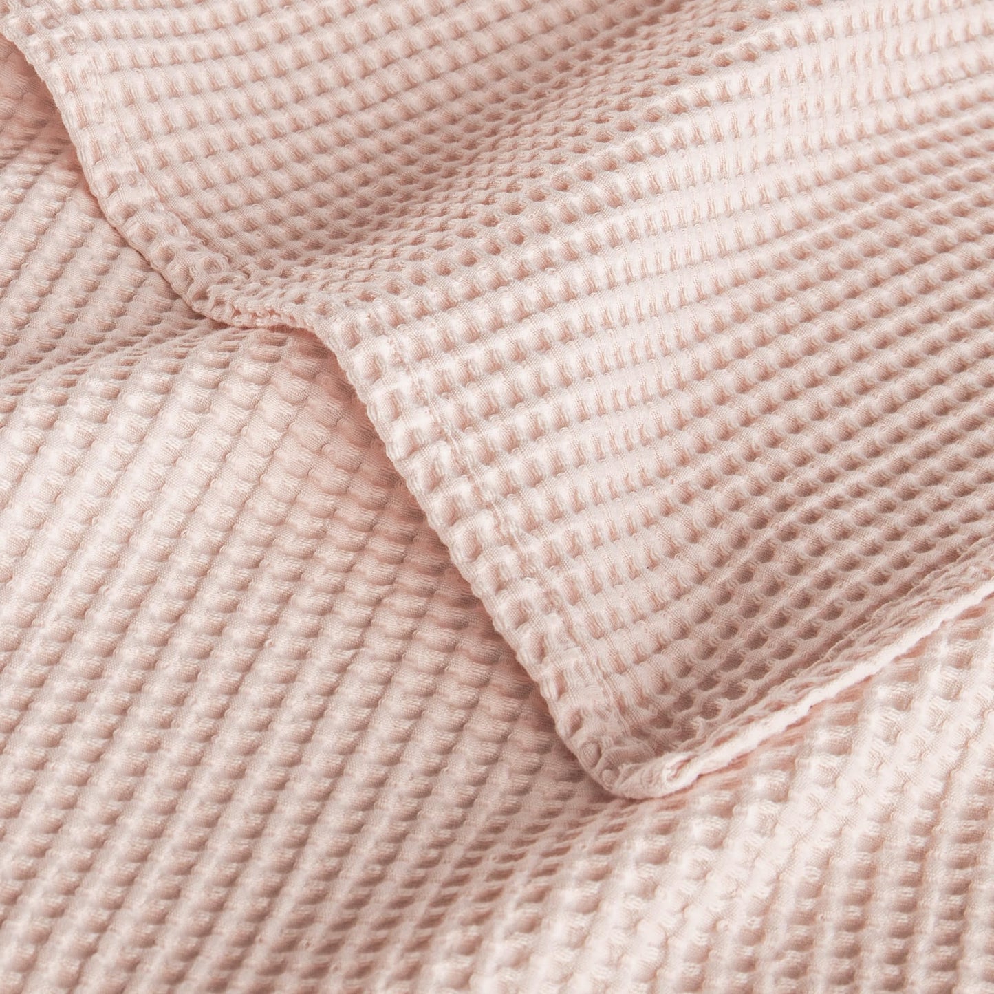 Exclusivo Mezcla 100% Cotton Waffle Weave Throw Blanket, Soft, Lightweight and Breathable Muslin Gauze Blanket for Couch, Sofa, All Season, 50"x70", Pink