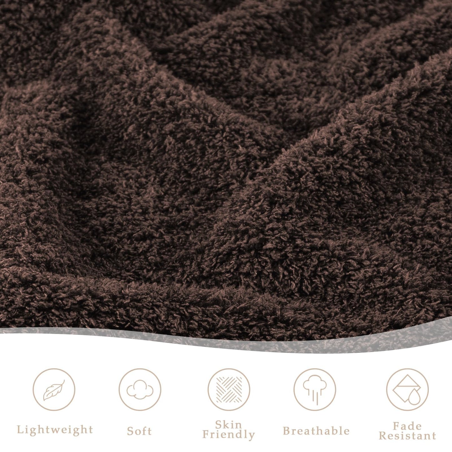 Exclusivo Mezcla Fleece King Size Bed Blanket, Ultra Soft, Lightweight and Fuzzy Coffee Blanket for Women, Home Decor, 90x104 Inches