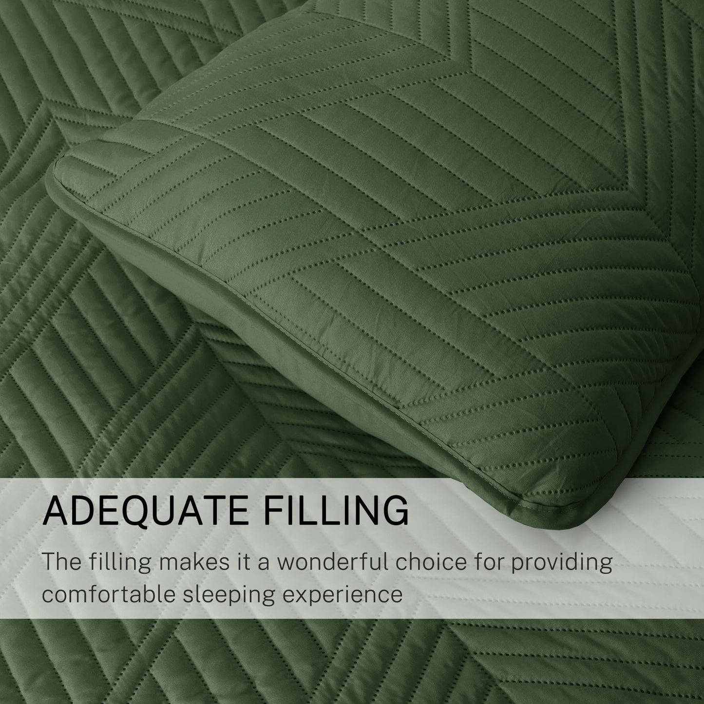 Exclusivo Mezcla California King Quilt Bedding Set, Lightweight Olive Green Oversized King Bedspreads Soft Modern Geometric Coverlet Set for All Seasons (1 Quilt and 2 Pillow Shams)