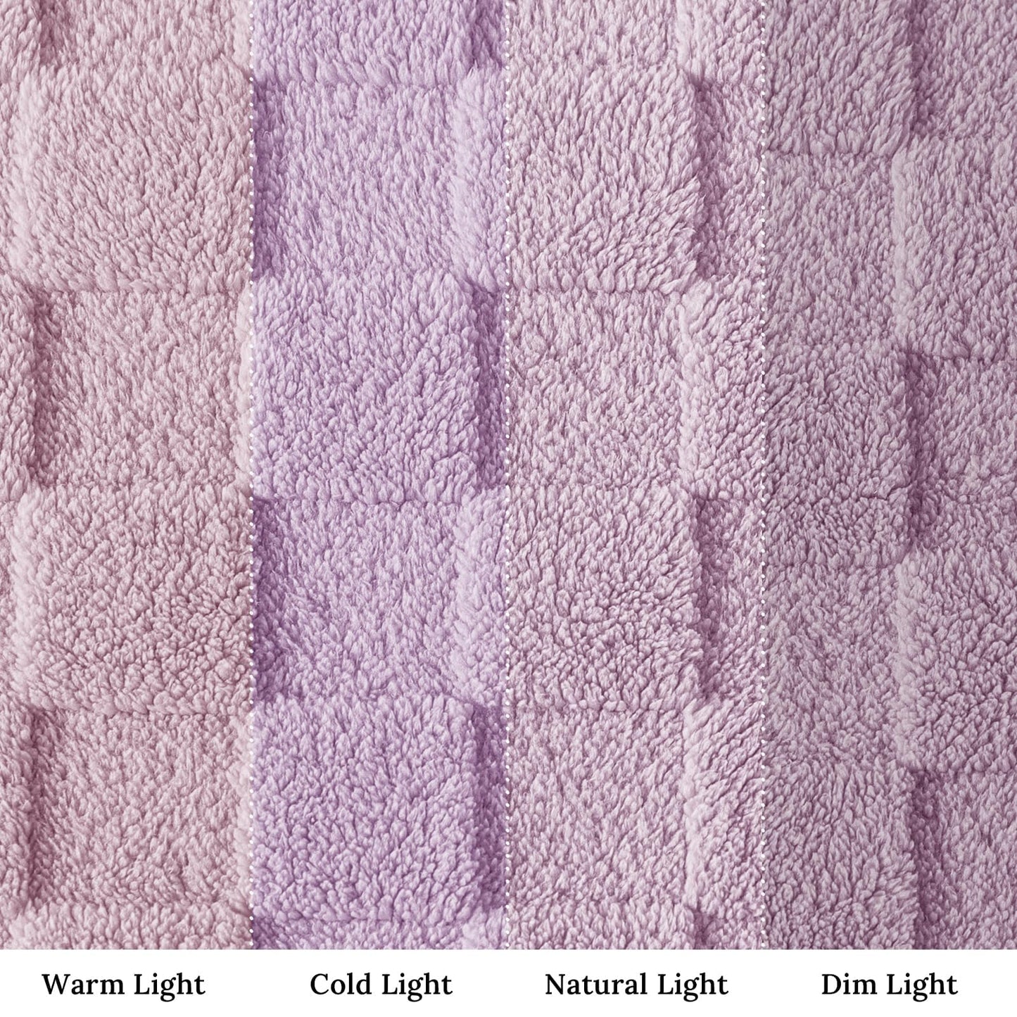 Exclusivo Mezcla Twin Size Flannel Fleece Blanket, Super Soft Warm Lightweight Checkered Pattern Blanket for All Seasons, Light Purple, 60"x80"
