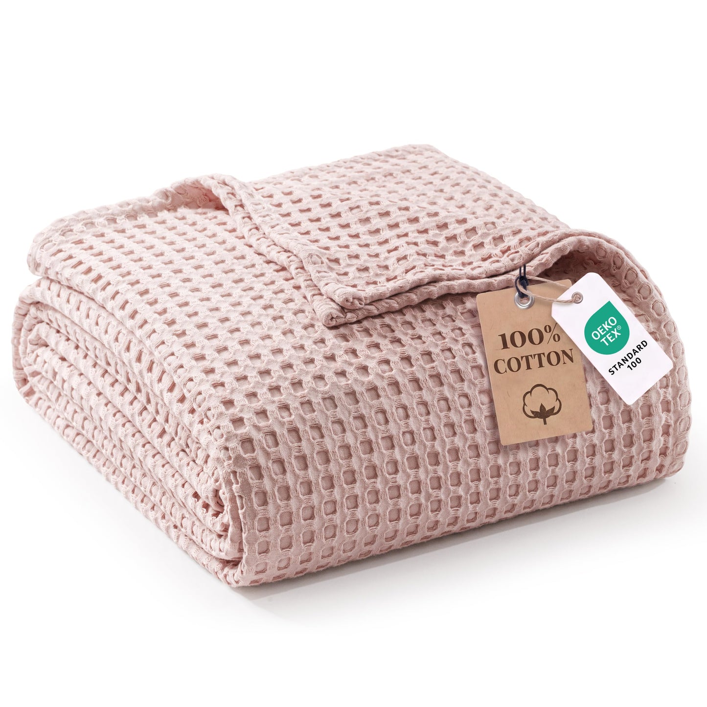 Exclusivo Mezcla 100% Cotton Twin Size Blanket, Lightweight Gauze Blankets for Sofa(60"x80", Pink)