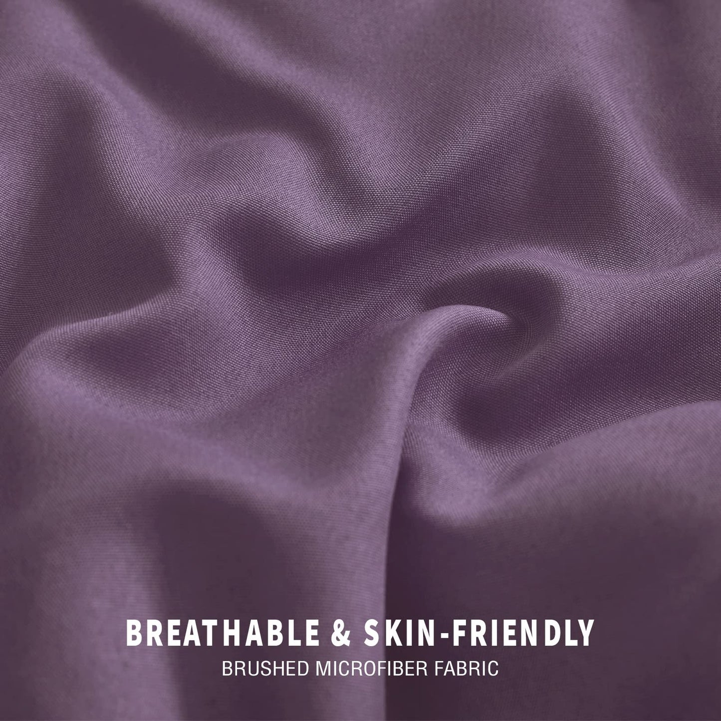 Exclusivo Mezcla Lightweight Reversible 3-Piece Comforter Set All Seasons, Down Alternative Comforter with 2 Pillow Shams, Full Size, Dusty Lavender/Lilac Ash