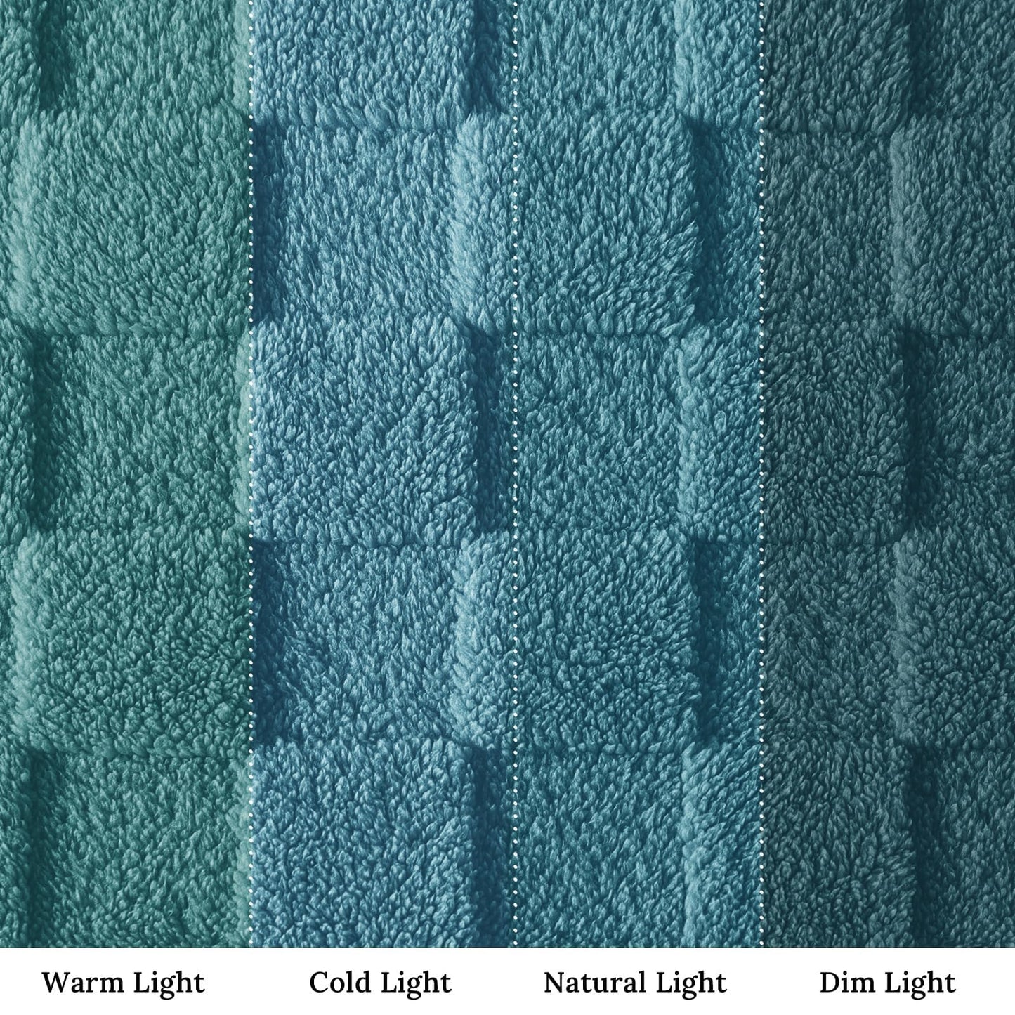 Exclusivo Mezcla King Size Flannel Fleece Blanket, Super Soft Warm Lightweight Checkered Pattern Blanket for All Seasons, Slate Blue, 90"x104"