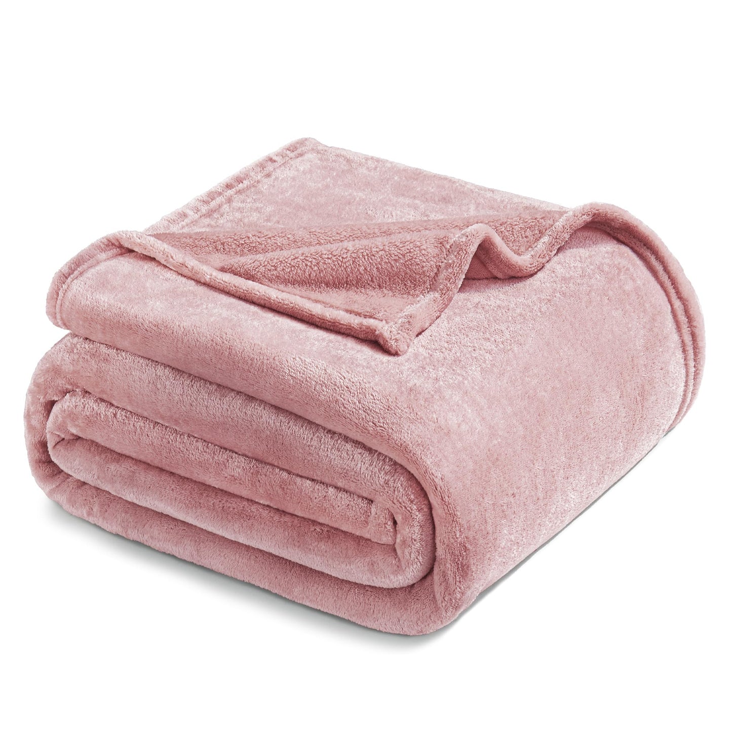 Exclusivo Mezcla Twin Size Flannel Fleece Velvet Plush Bed Blanket as Bedspread, Coverlet, Bed Cover (60"x80", Pink)