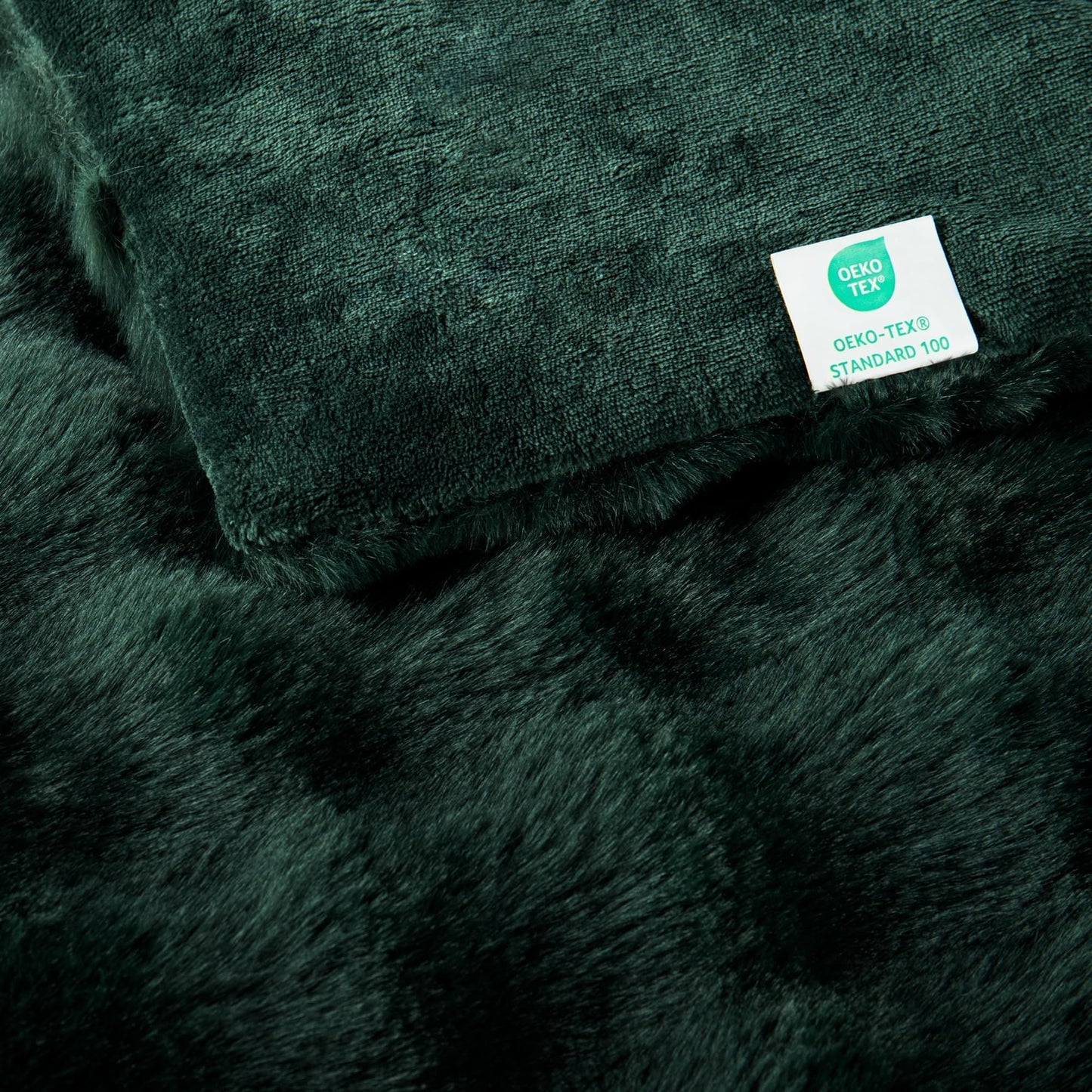 Exclusivo Mezcla Faux Fur Twin Size Blanket for Bed, Luxury Reversible 3D Rabbit Bubble Fuzzy Thick Sherpa Blankets for Winter, Plush Fleece Warm Cozy Bed Throw, 60x80 Inches, Forest Green