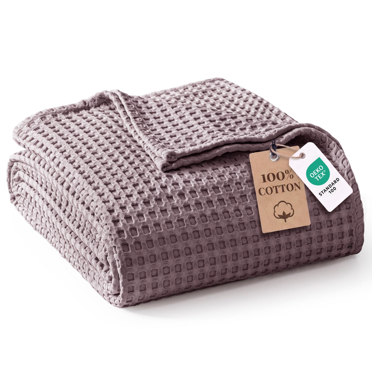 Exclusivo Mezcla 100% Cotton Throw Blanket, Lightweight Gauze Blankets for Sofa(50"x60", Purple)