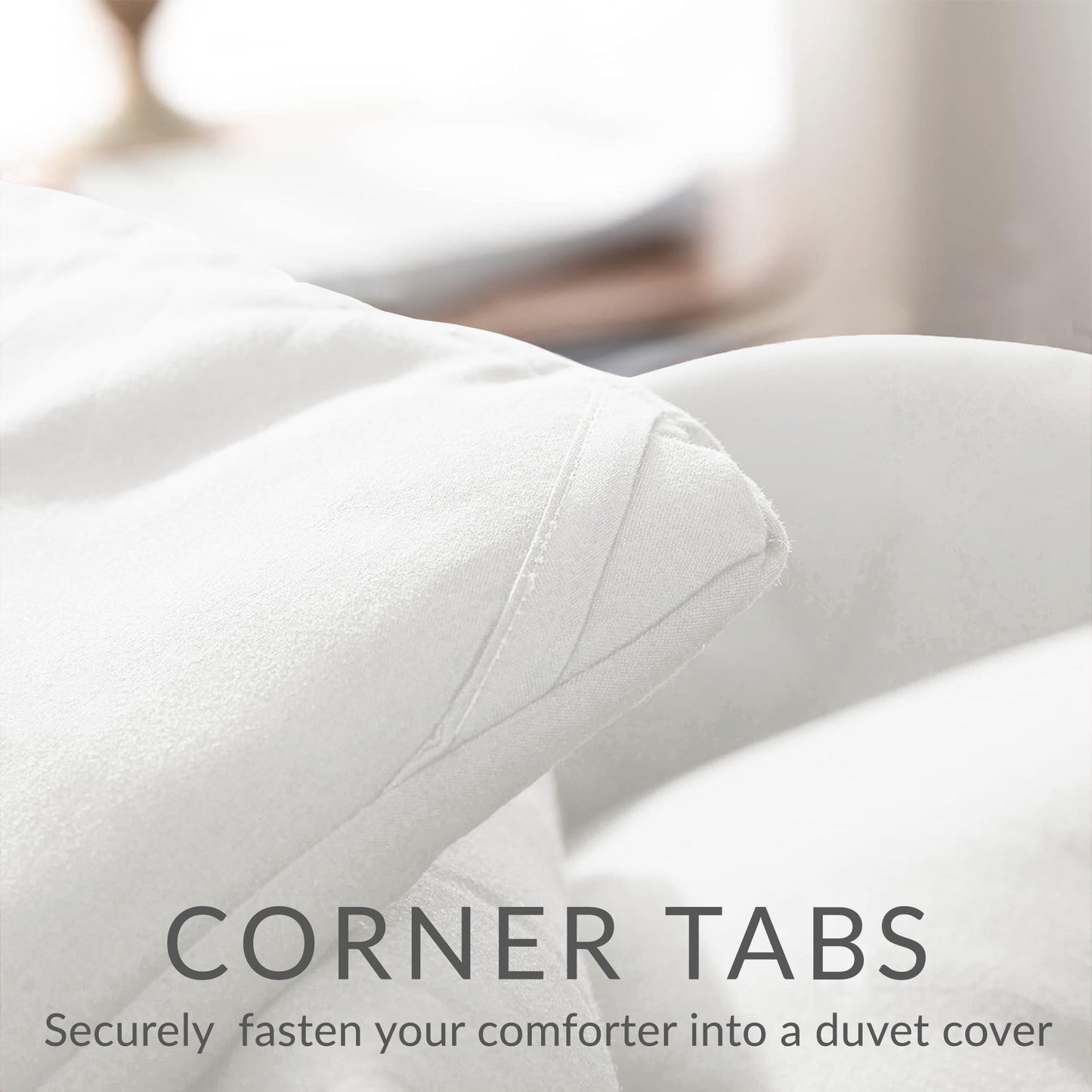 Exclusivo Mezcla King Comforter Set White, 3-Piece Solid Comforter Duvet Insert with Corner Tabs, Lightweight Bedding Down Alternative Comforter for All Seasons