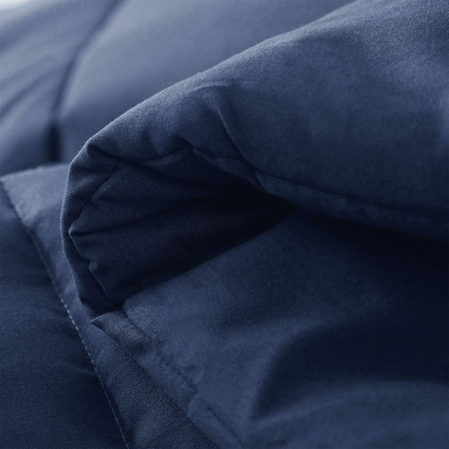 Exclusivo Mezcla Twin Comforter Set Navy Blue, 3-Piece Solid Comforter Duvet Insert with Corner Tabs, Lightweight Bedding Down Alternative Comforter for All Seasons
