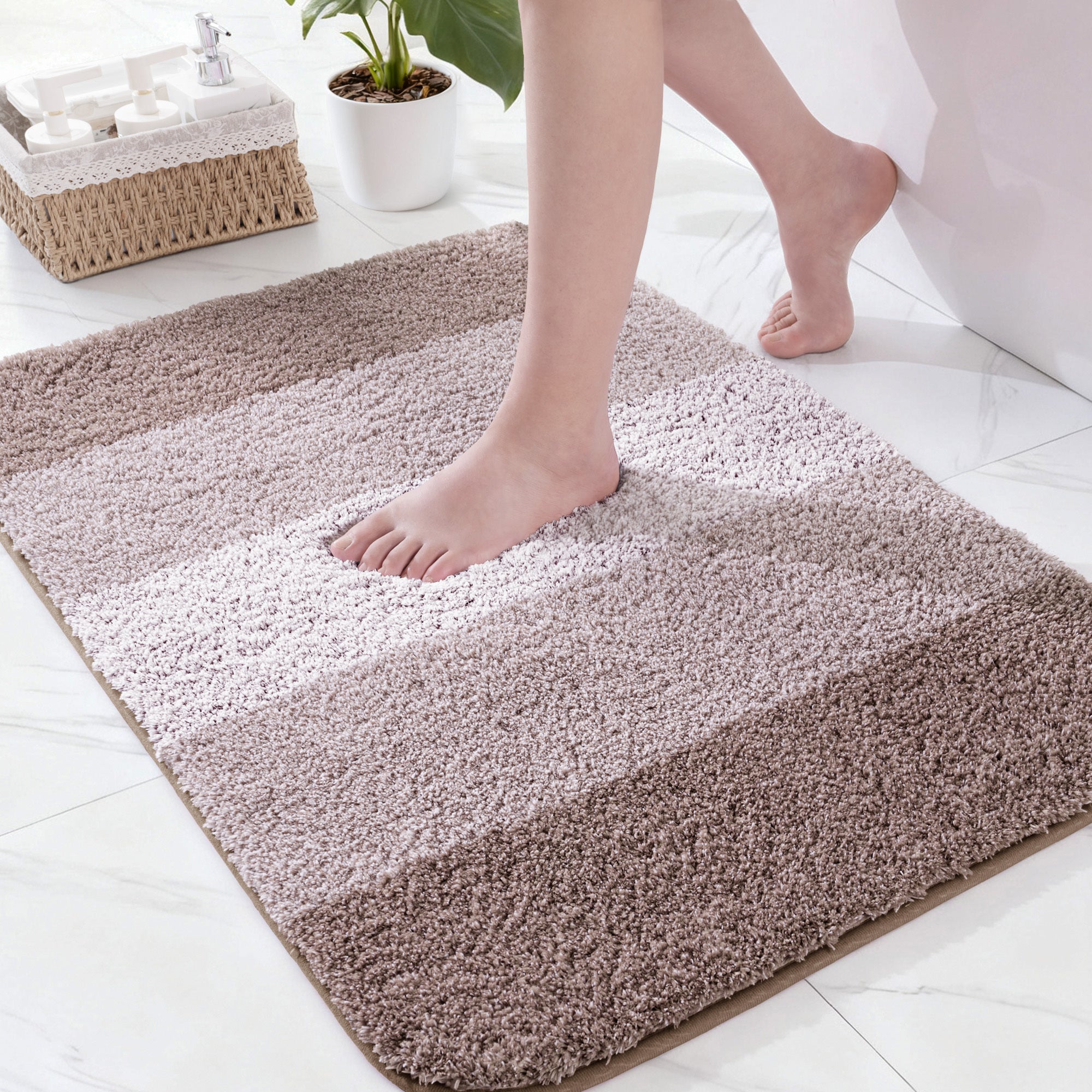 Exclusivo Mezcla Bathroom Rugs Mat 17x24, Extra Soft Non Slip Absorben ...