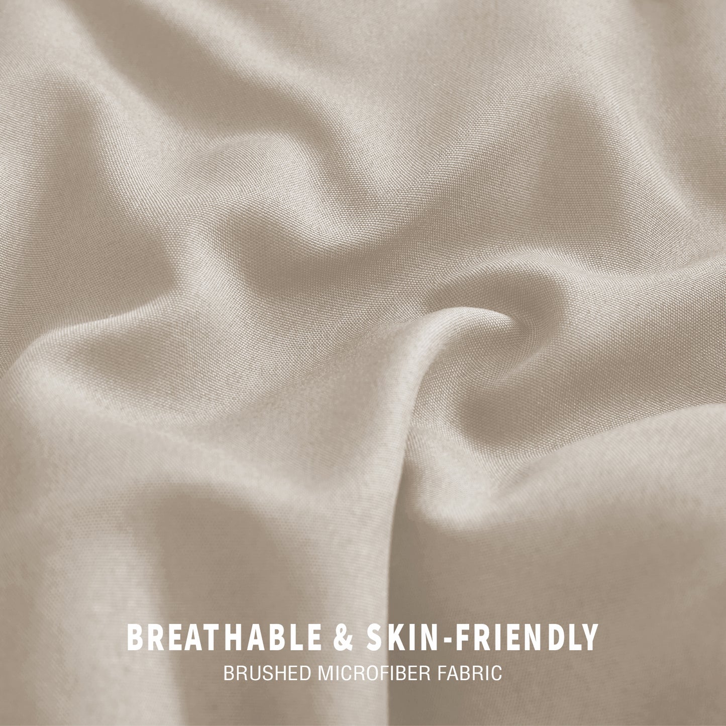 Exclusivo Mezcla Lightweight Reversible 2-Piece Comforter Set All Seasons, Down Alternative Comforter with 1 Pillow Sham, Twin Size, Beige/White