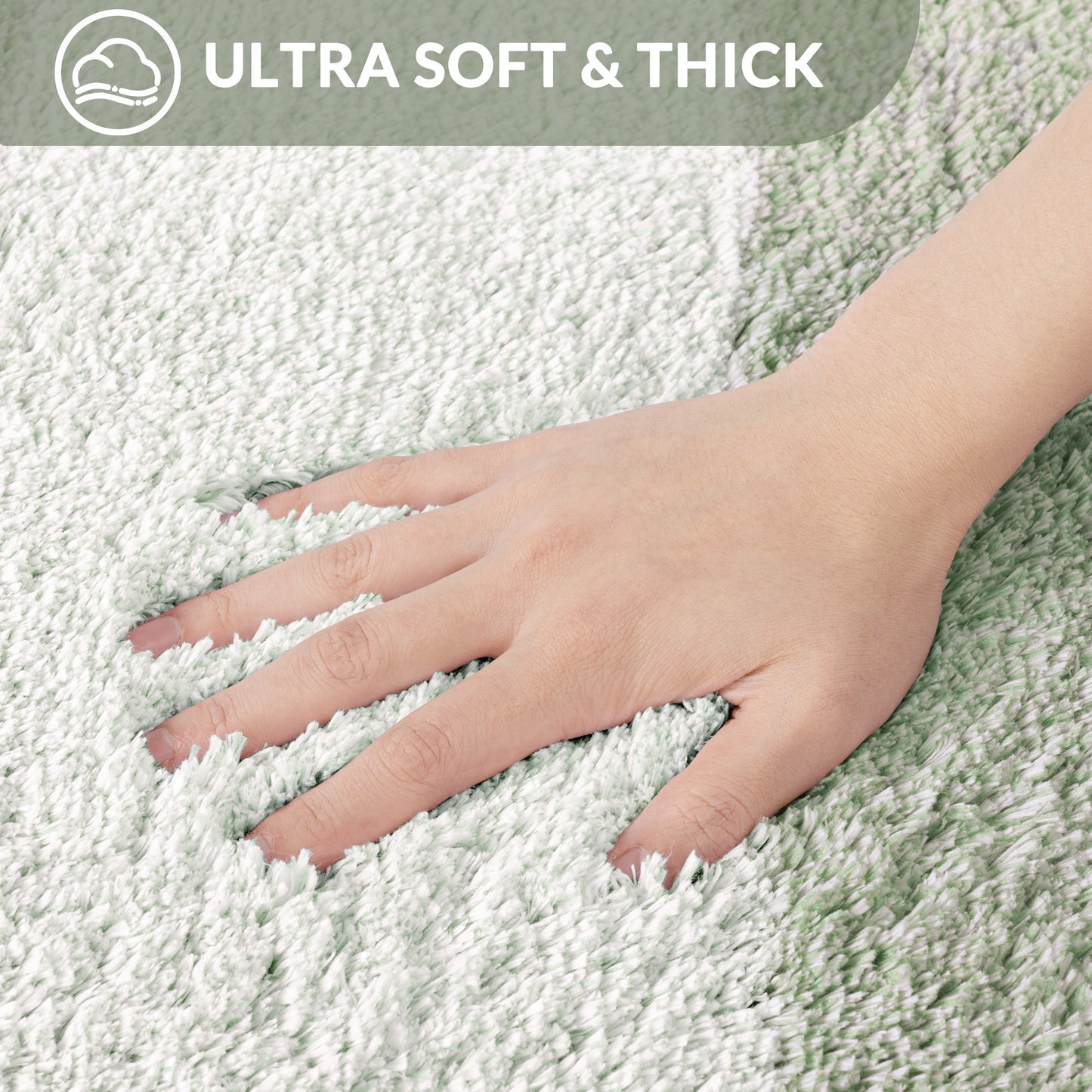 Exclusivo Mezcla Bathroom Rugs Mat 24x36, Extra Soft Non Slip Absorbent Water Microfiber Bath Rugs, Machine Washable Quick Dry Bath Mats for Bathroom Floor, Shower, Home Decor, Gradient Green