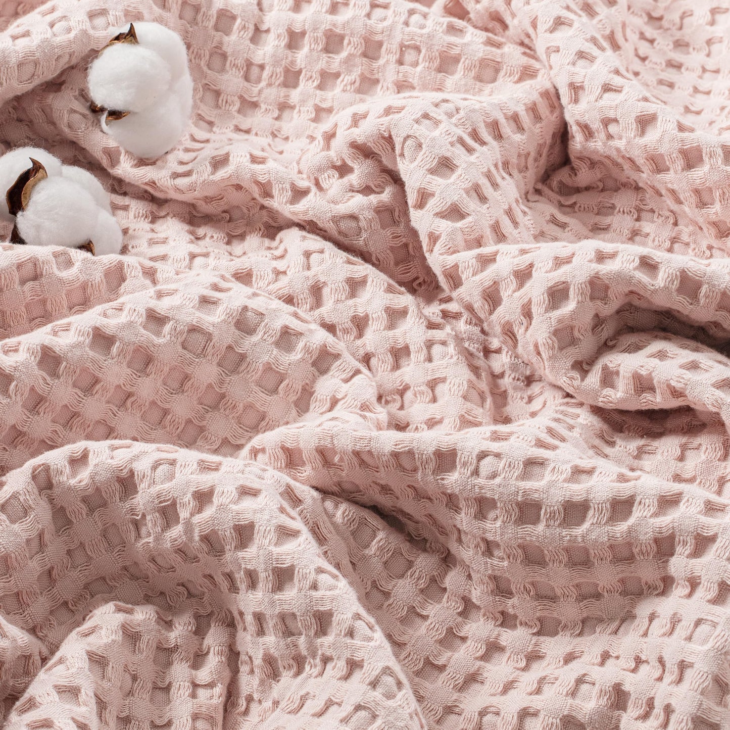 Exclusivo Mezcla 100% Cotton Throw Blanket, Lightweight Gauze Blankets for Sofa(50"x60", Pink)