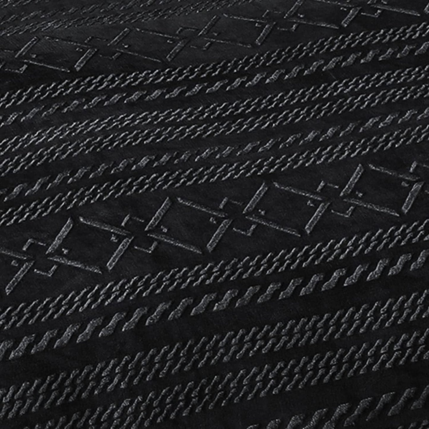 Exclusivo Mezcla Soft Throw Blanket, Large Fuzzy Fleece Blanket, Decorative Geometry Pattern Plush Throw Blanket for Couch/Sofa/Bed, 50x60 Inches, Black