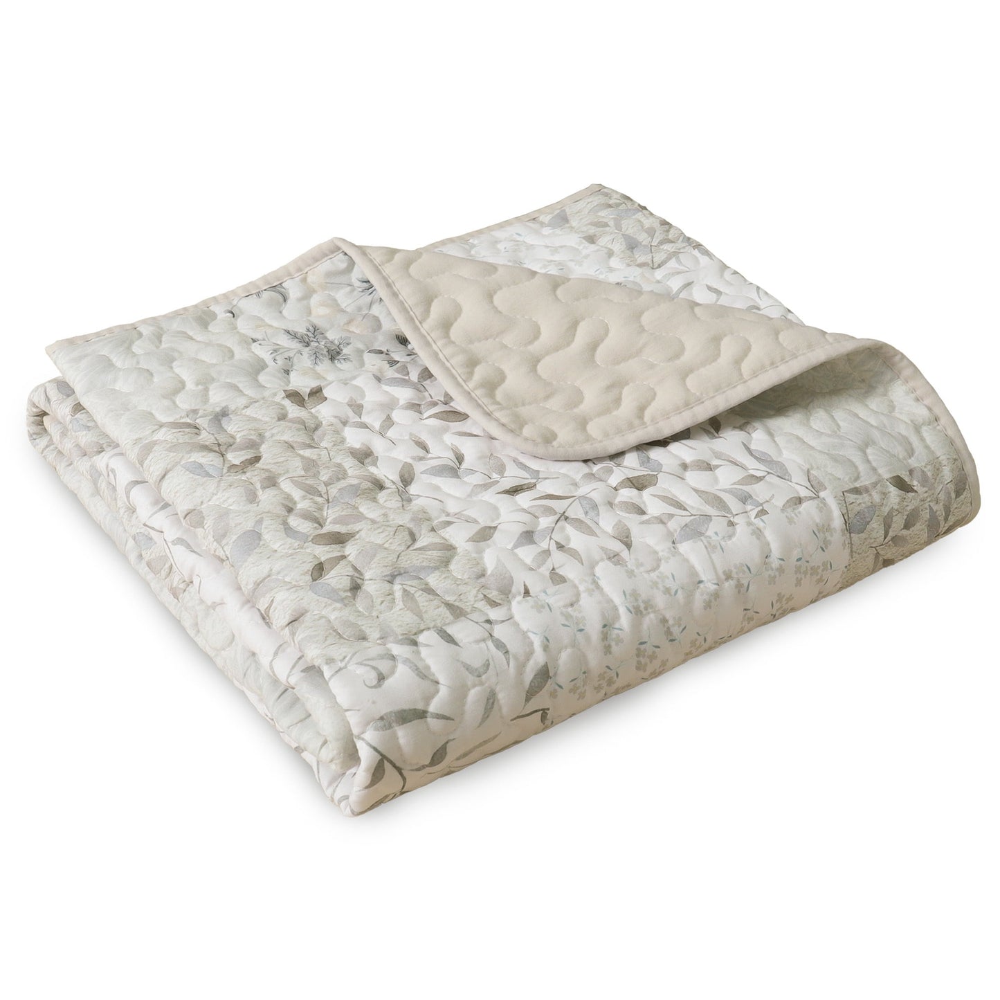 Exclusivo Mezcla Microfiber Boho Patchwork Pattern Quilted Throw Blanket for Bed, Soft and Lightweight Throw Quilt (60"x 80",Grey)