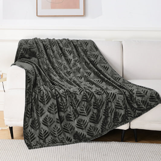 Exclusivo Mezcla Fleece Throw Blanket for Couch, Super Soft and Warm Blankets for All Seasons, Plush Fuzzy and Lightweight Grey throw, 50x60 Inch