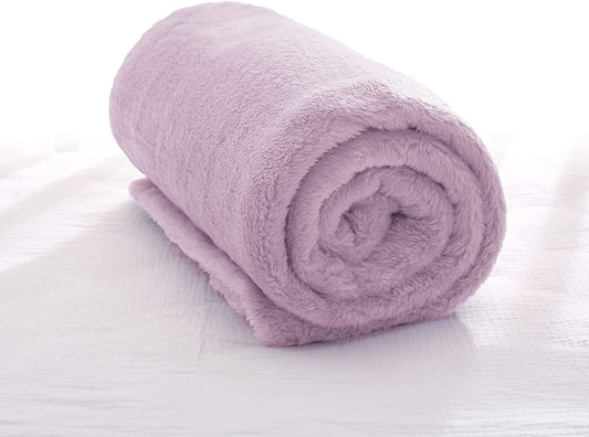 Exclusivo Mezcla Plush Baby Blanket, Soft and Warm Swaddle Throw Blanket, Infant, Newborn, Toddler and Kids Receiving Fleece Blankets for Crib Stroller (40x50 inches, Lilac Purple)