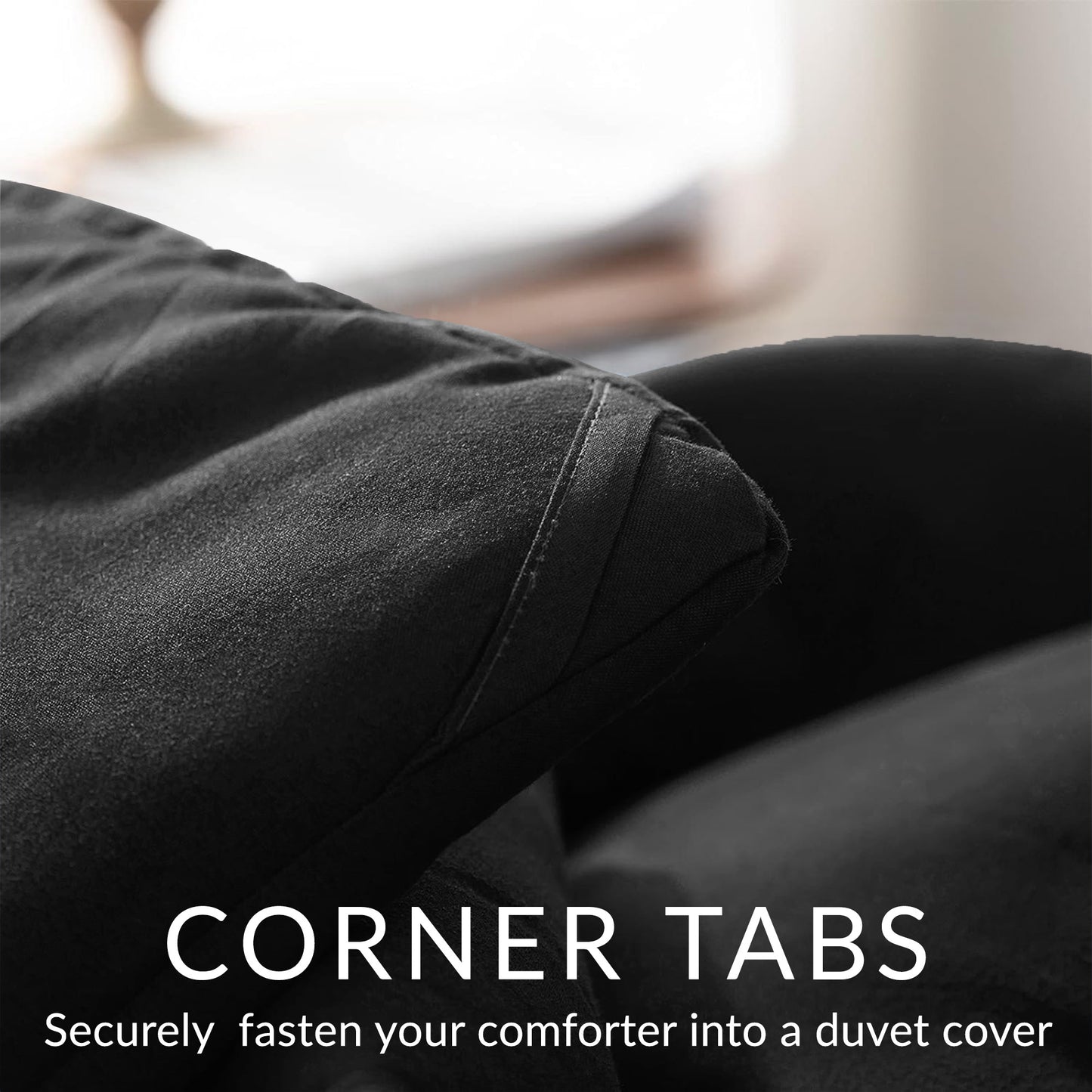 Exclusivo Mezcla Twin Comforter Set Black, 3-Piece Solid Comforter Duvet Insert with Corner Tabs, Lightweight Bedding Down Alternative Comforter for All Seasons