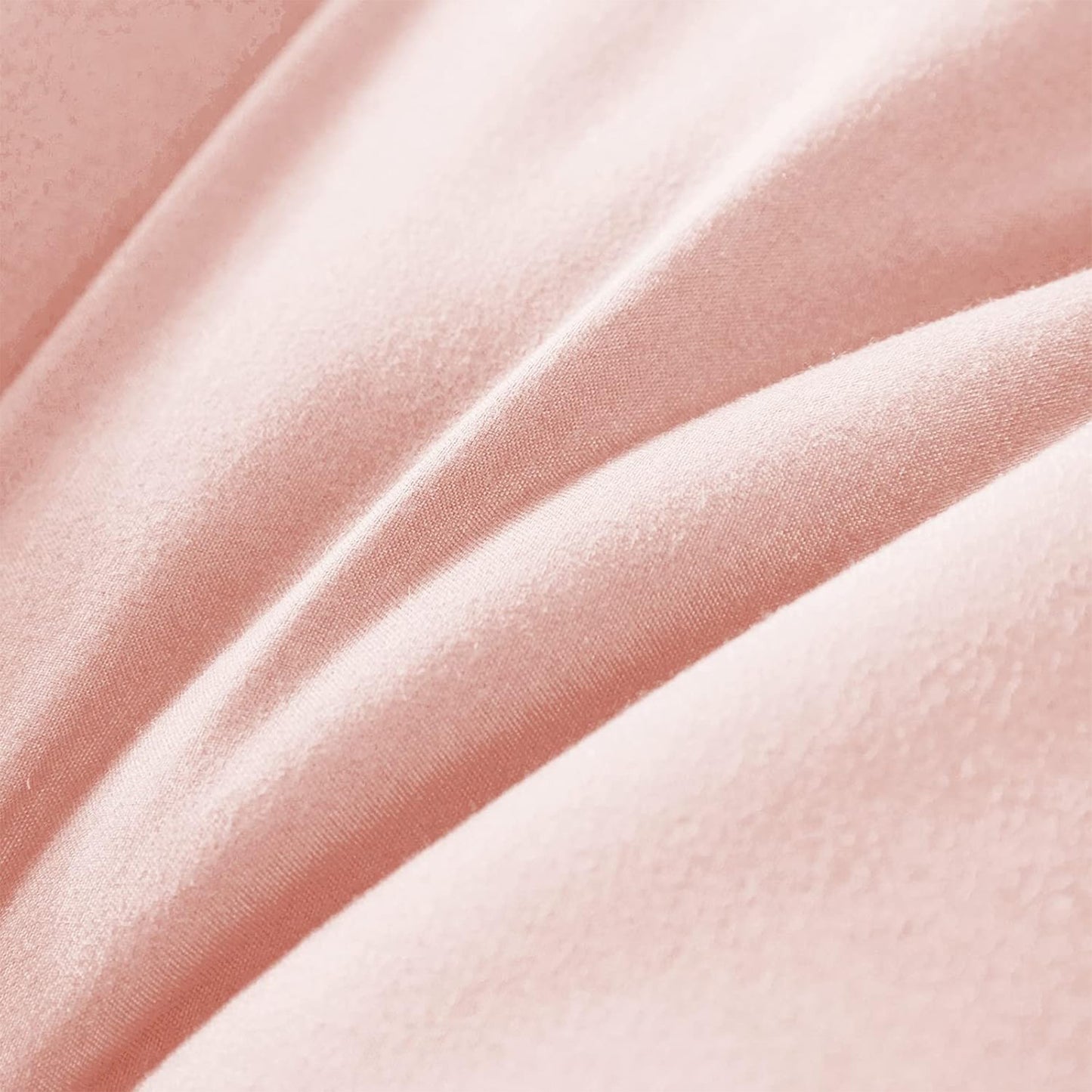 Exclusivo Mezcla Twin Comforter Set Blush Pink, 3-Piece Solid Comforter Duvet Insert with Corner Tabs, Lightweight Bedding Down Alternative Comforter for All Seasons