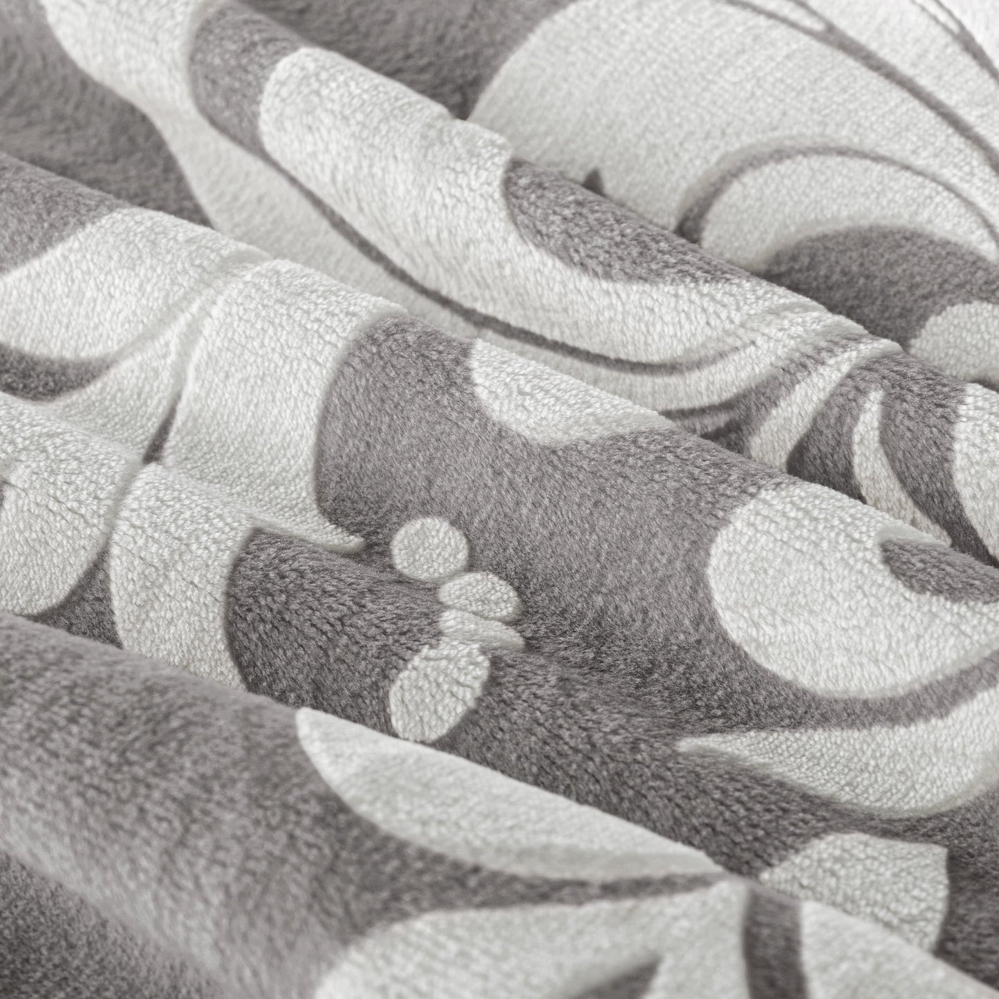 Exclusivo Mezcla Luxury Fuzzy Queen Comforter Set, 3 Pieces Boho Soft Warm Grey Comforters, Reversible Flannel Fluffy Bedding Comforter Sets for All Seasons