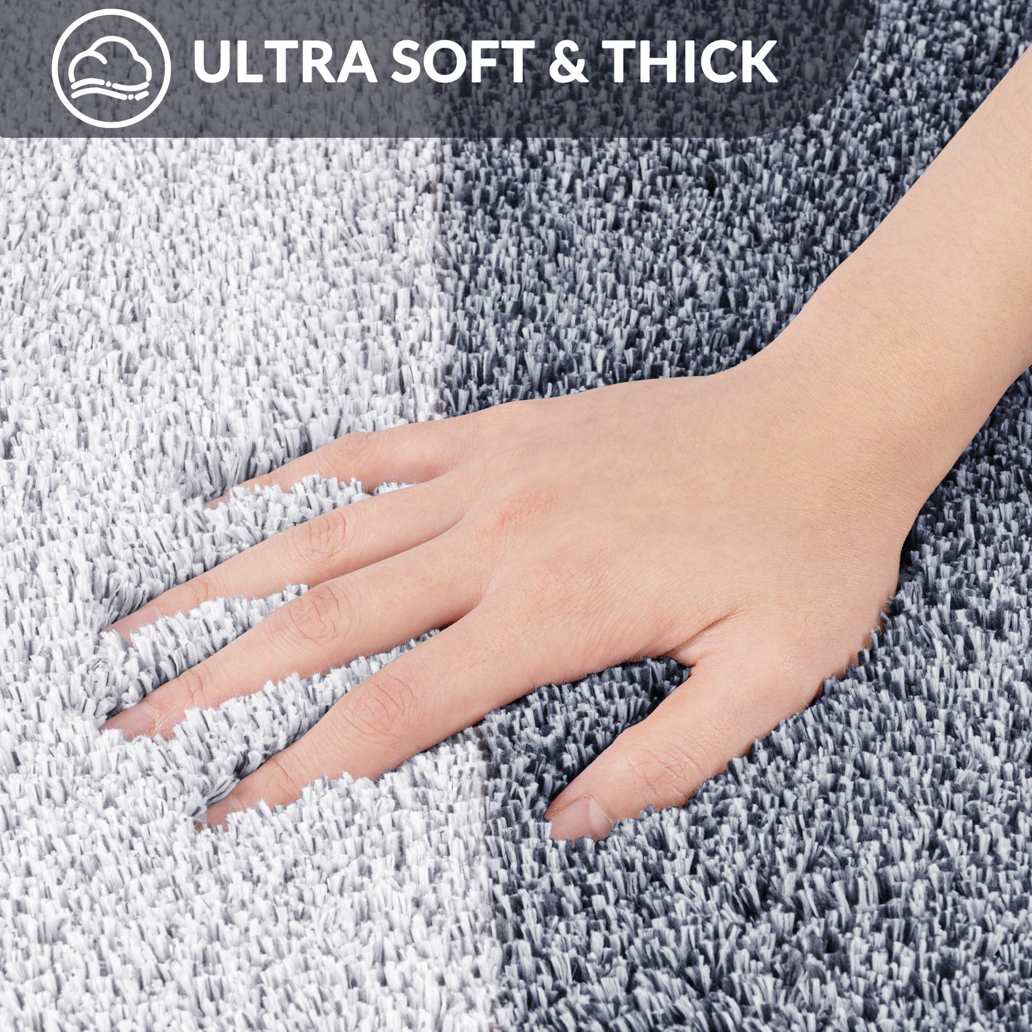 Exclusivo Mezcla Bathroom Rugs Mat 24x70, Extra Soft Non Slip Absorbent Water Microfiber Bath Rugs, Machine Washable Quick Dry Bath Mats for Bathroom Floor, Shower, Home Decor, Gradient Navy Blue