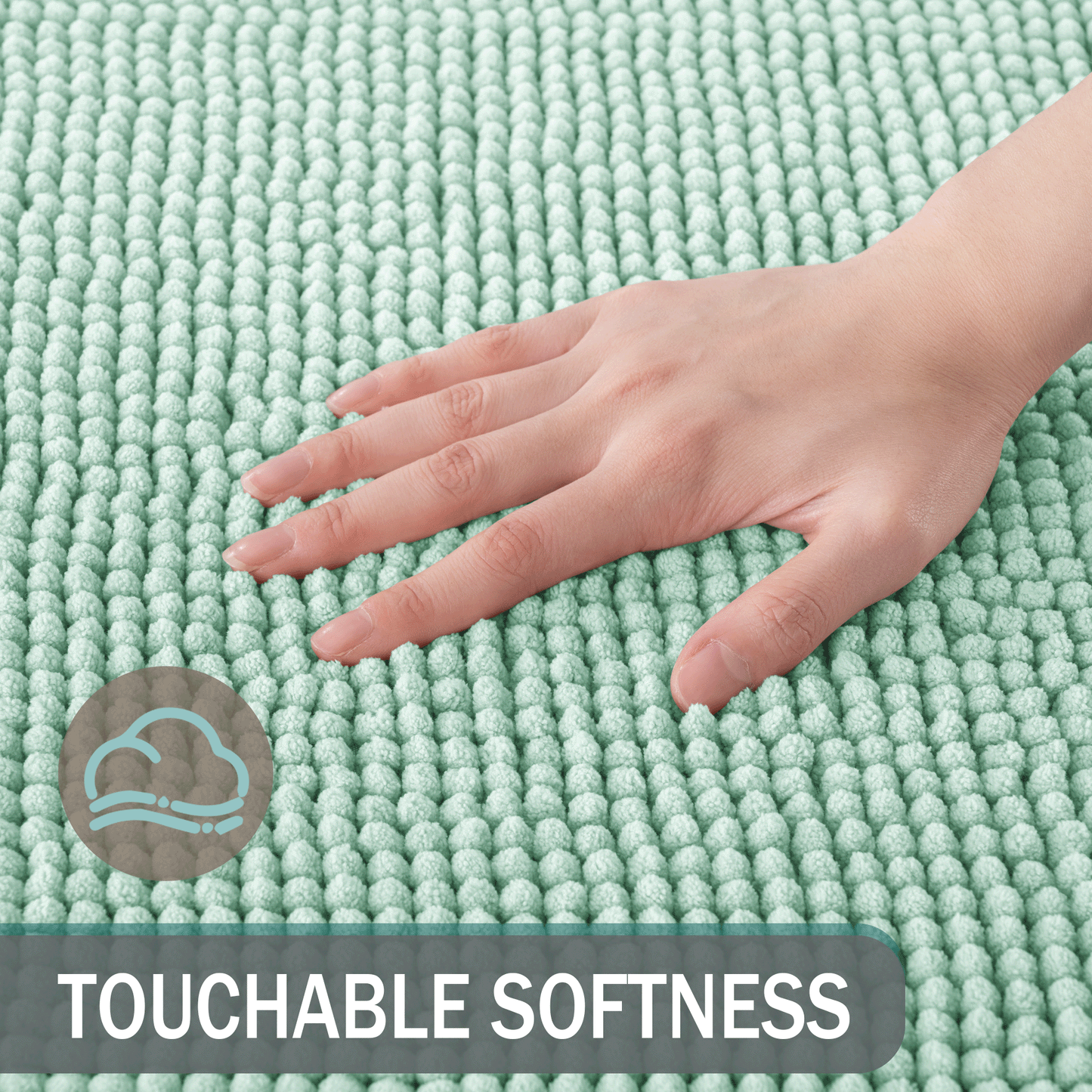 Exclusivo Mezcla Bathroom Rugs Mat 20x30, Extra Soft Absorbent Chenille Bath Rugs Mat, Quick Dry, Machine Washable Bath Mats for Bathroom Floor, Shower, Home Decor, Sage Green