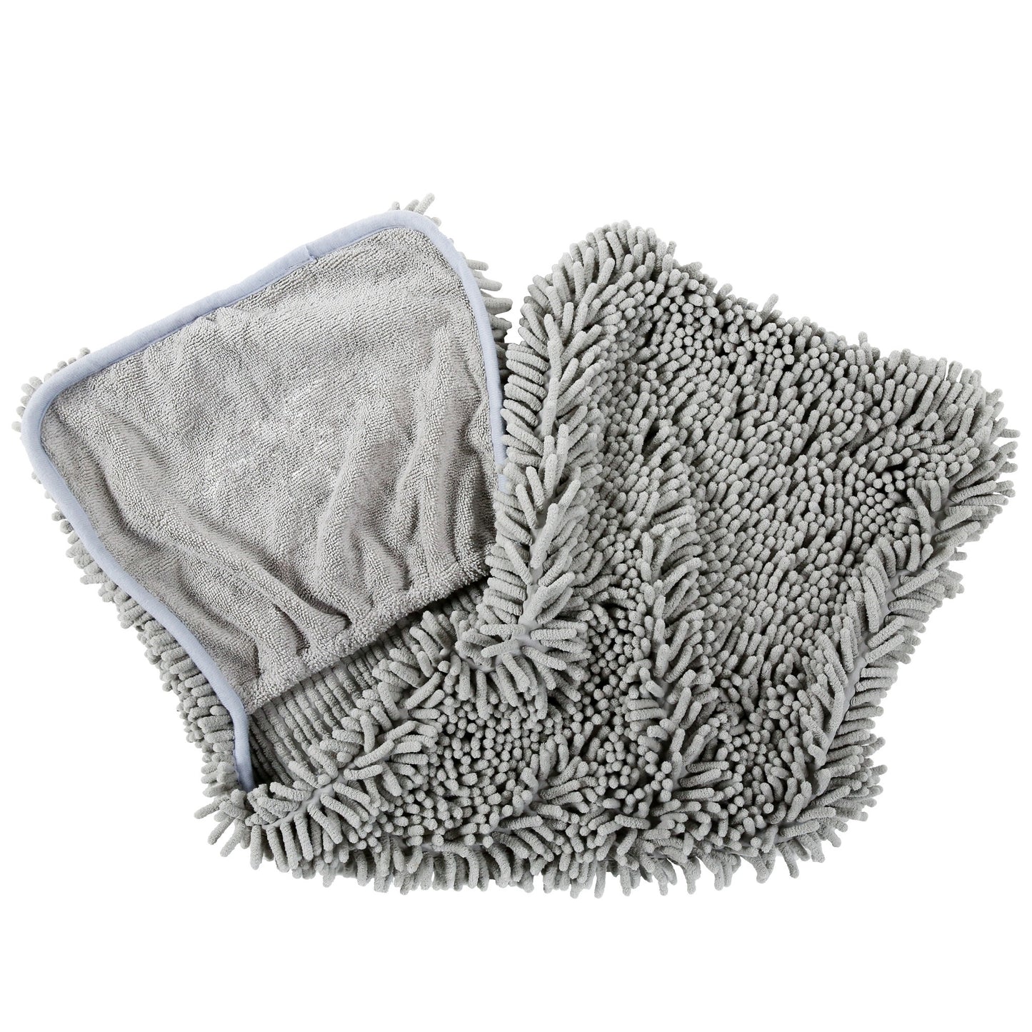 Absorbent Dog Towel, Extra Large (35"x15") Quick Drying Dog Bath Towel with Hand Pockets, Microfiber Shammy Pet Towel for Dog and Cat, Machine Washable (Grey)