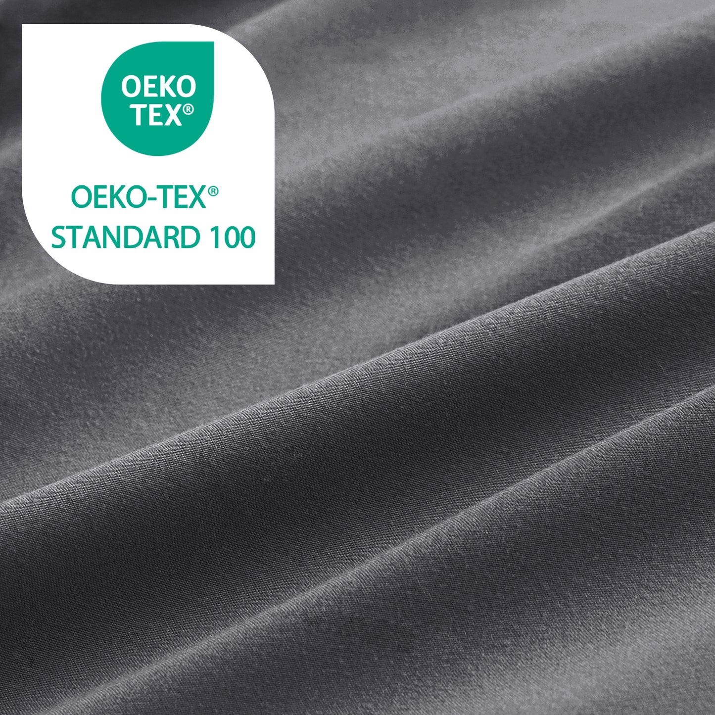 Exclusivo Mezcla Twin Bedding Duvet Cover Set, 2 Pieces Lightweight Comforter Cover with Pillow Sham (Light Grey and Dark Grey)