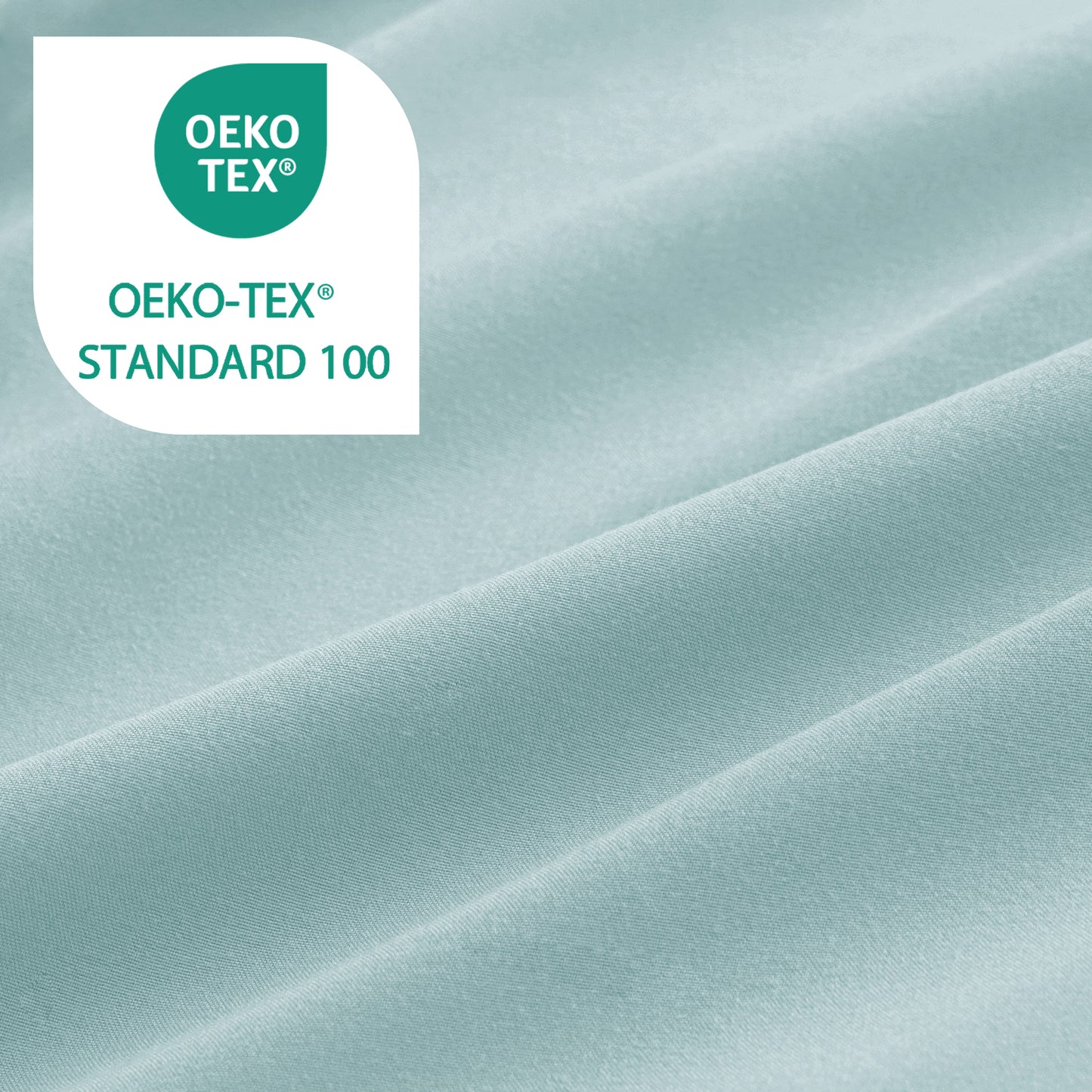 Exclusivo Mezcla Queen Bedding Duvet Cover Set, 3 Pieces Lightweight Comforter Cover with Pillow Shams (Light Green and Light Grey)