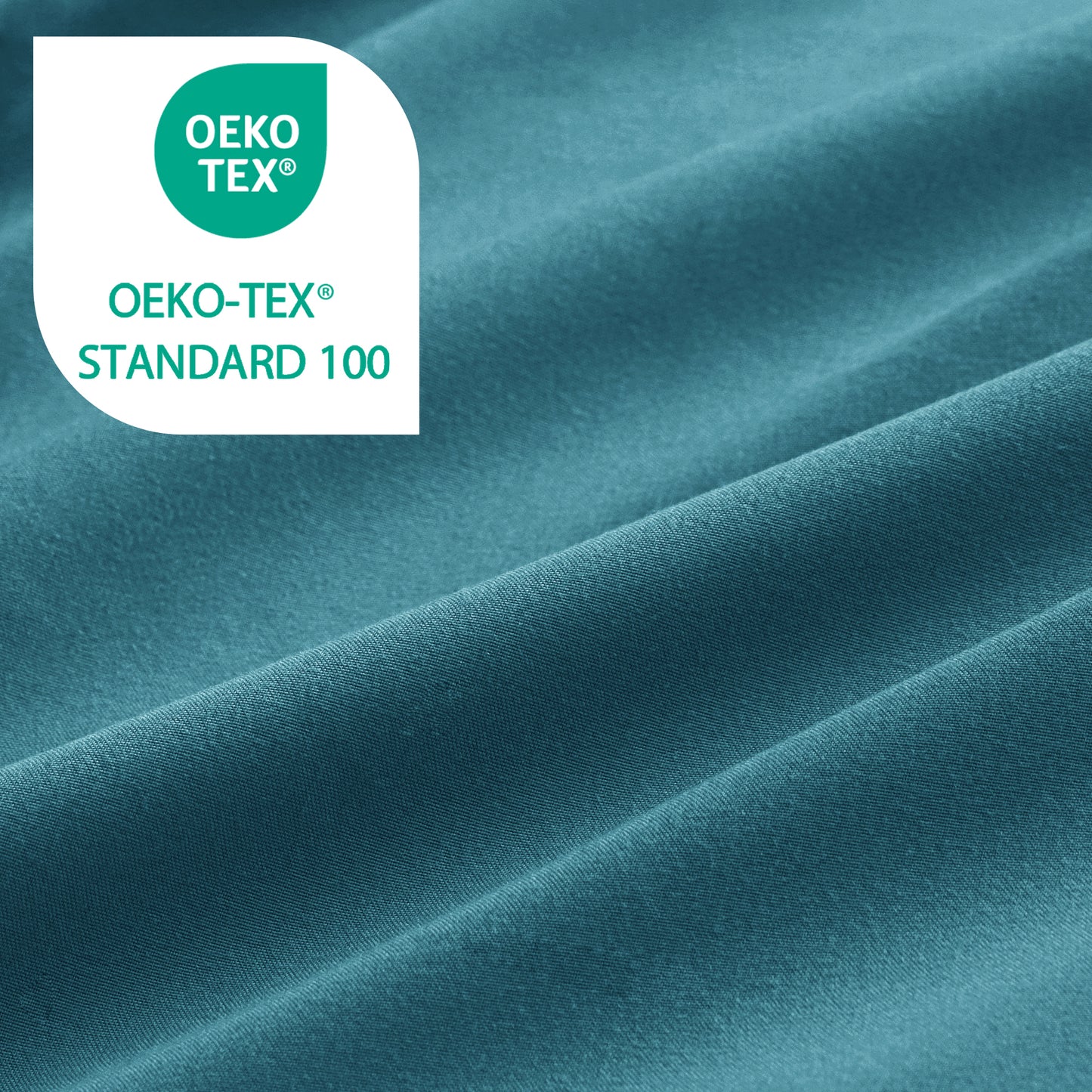 Exclusivo Mezcla Twin Bedding Duvet Cover Set, 2 Pieces Lightweight Comforter Cover with Pillow Sham (Light Green and Teal)