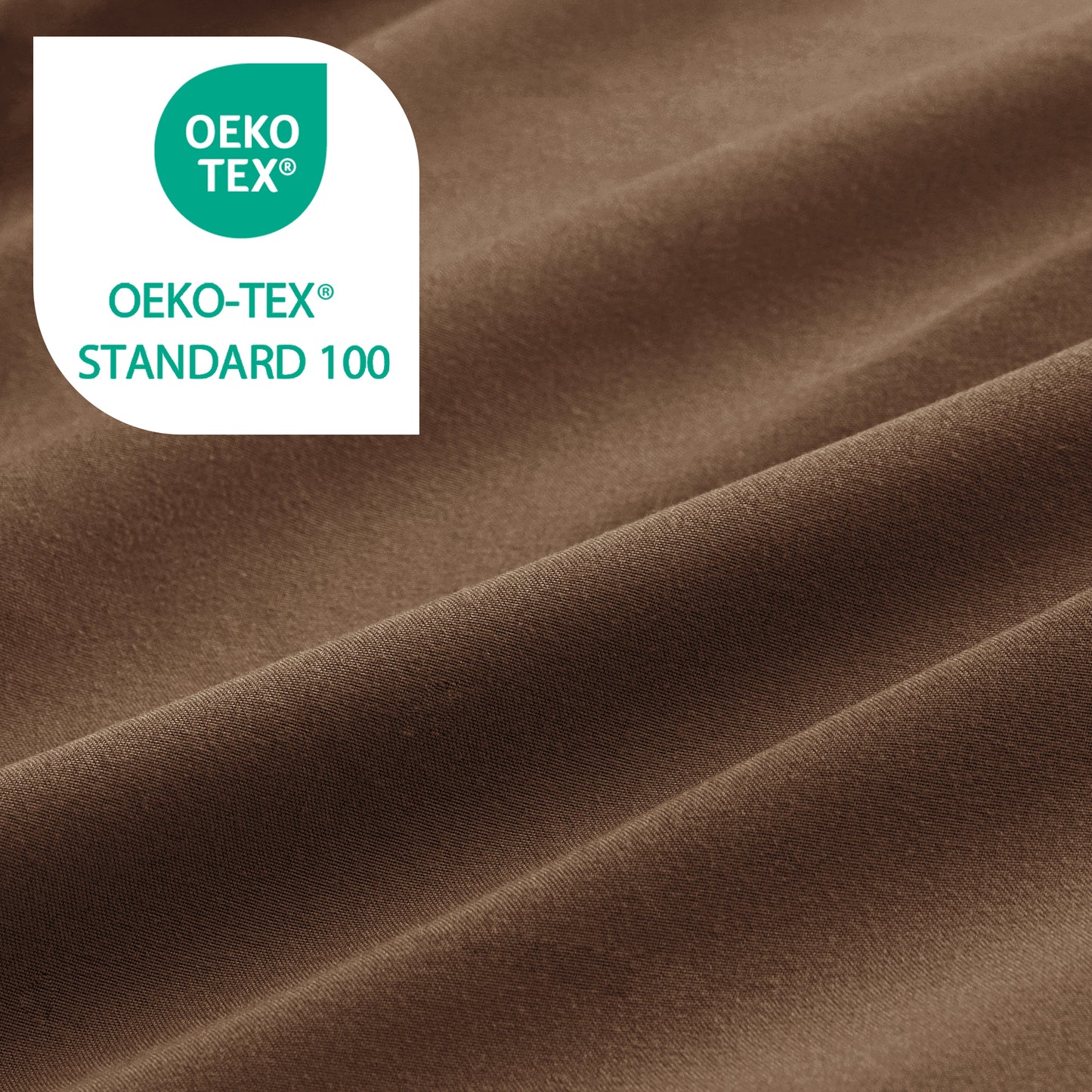 Exclusivo Mezcla Twin Bedding Duvet Cover Set, 2 Pieces Lightweight Comforter Cover with Pillow Sham (Brown and Brich Beige)
