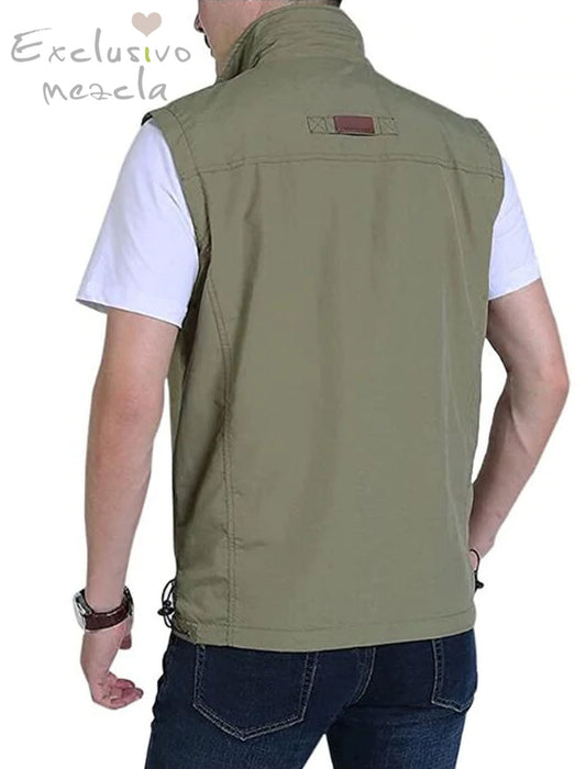 Exclusivo Mezcla Men's Golf Lightweight Photo Vest Fishing Travel Safari Vest