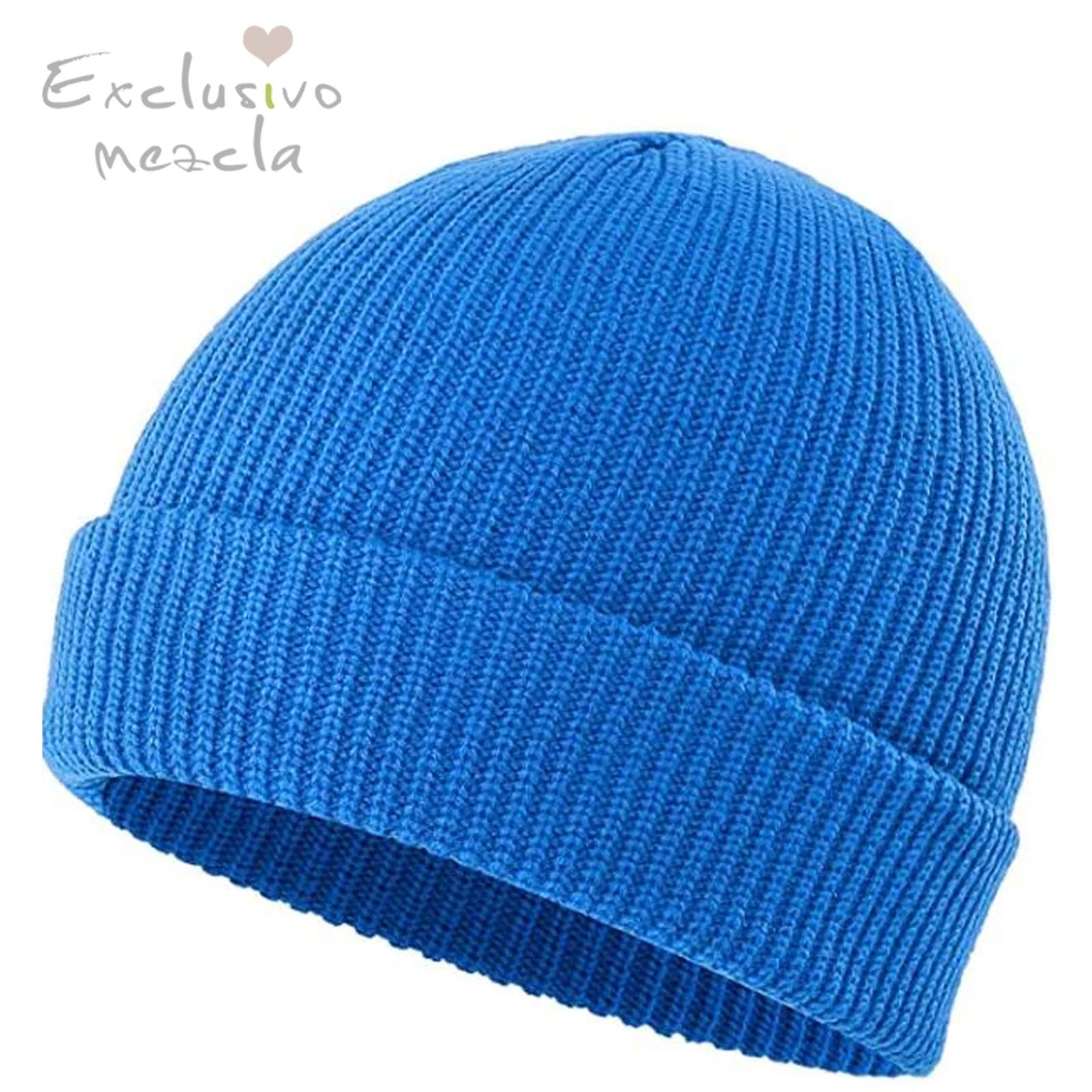 Exclusivo Mezcla Classic Men's Warm Winter Hats Acrylic Knit Cuff Beanie Cap Daily Beanie Hat