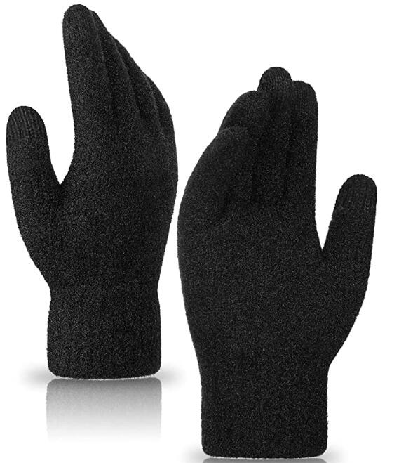 Exclusivo Mezcla Winter Touchscreen Gloves Knit Warm Thick Thermal Soft Comfortable Wool Lining Elastic Cuff Texting for Women Men